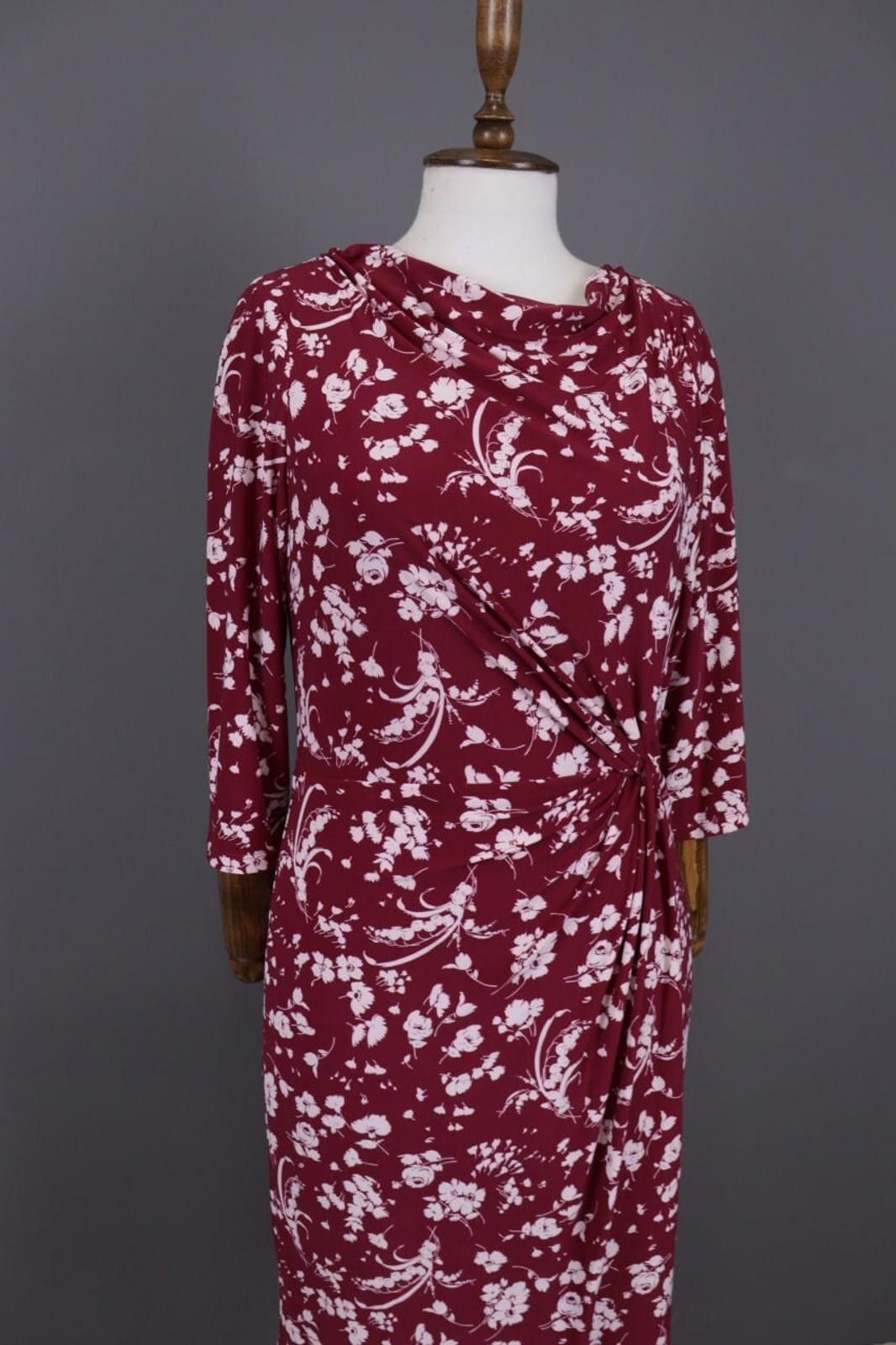 Lauren Ralph Lauren Ladies Ralph Lauren Red Floral Evening Dress Size 10 Size L / US 10 / IT 46 - 5 Thumbnail