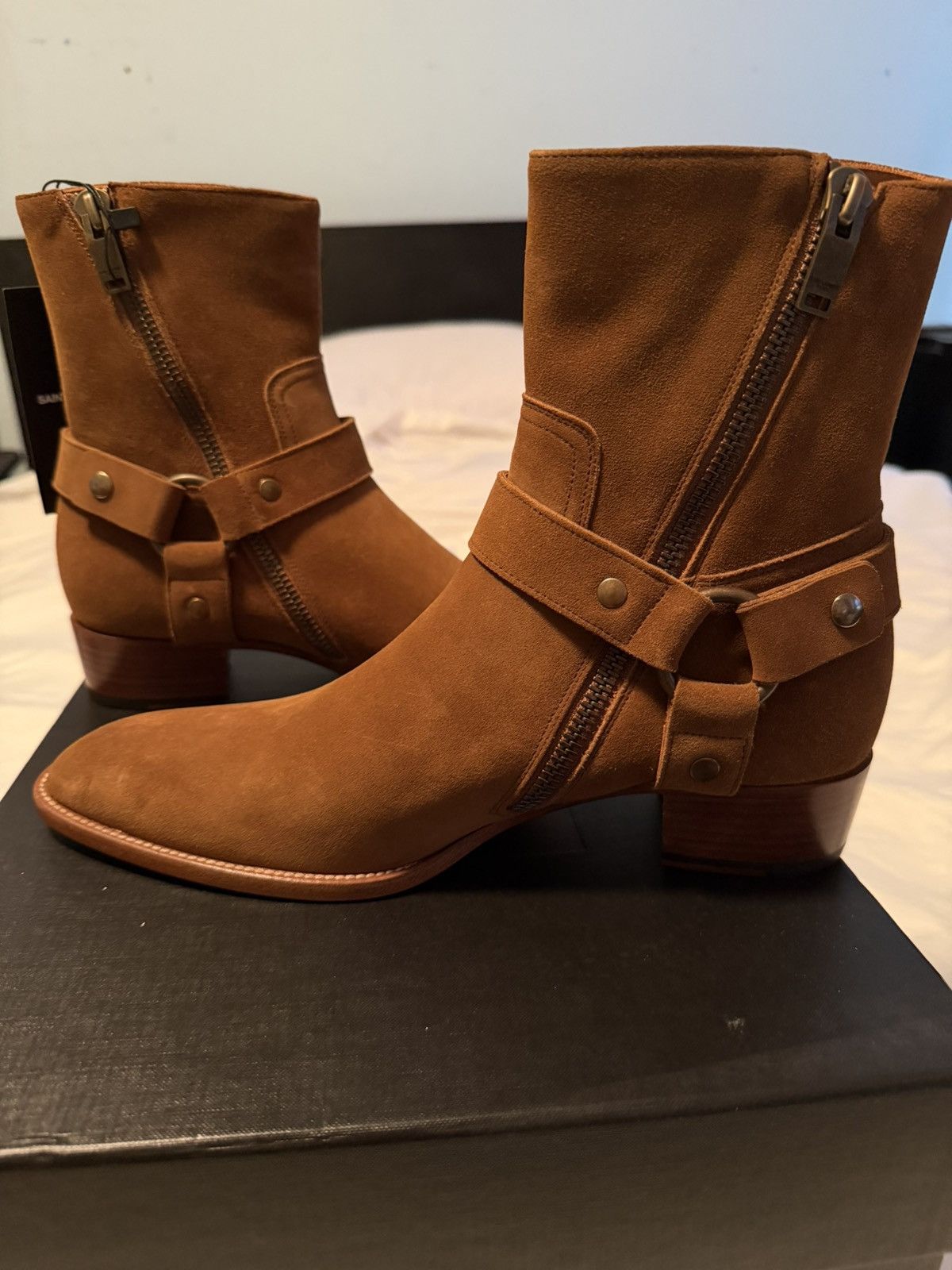 Saint Laurent Paris BNWT FW13 Ochre Harness Boot Size US 9.5 / EU 42-43 - 8 Thumbnail