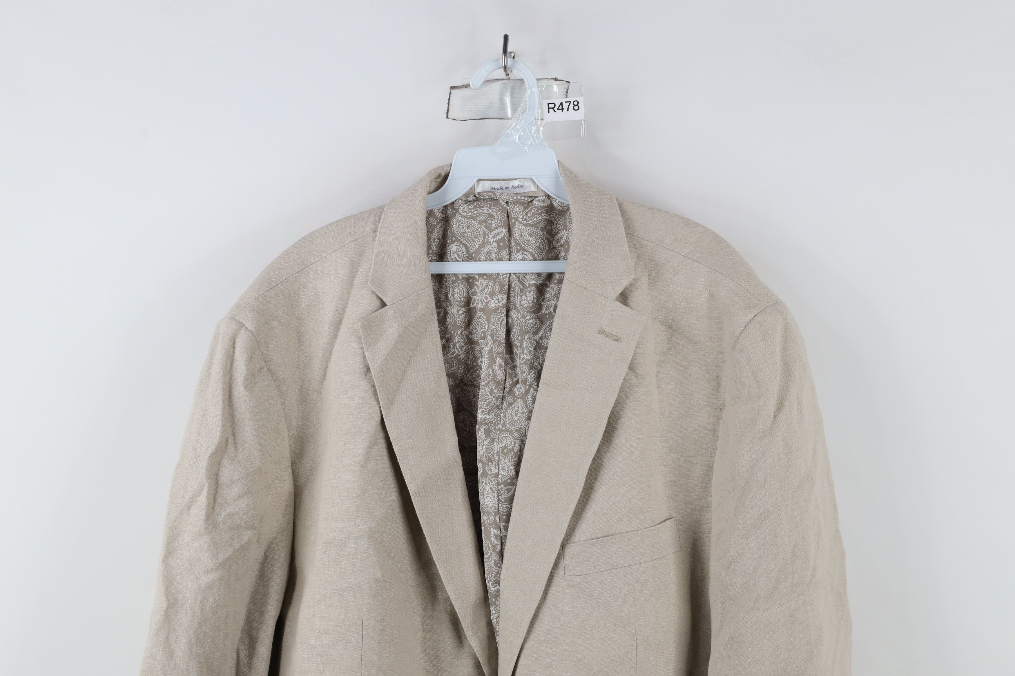 Ralph Lauren × Vintage Vintage Ralph Lauren Blazer Sport Coat Suit Jacket Beige Size US XL / EU 56 / 4 - 2 Thumbnail