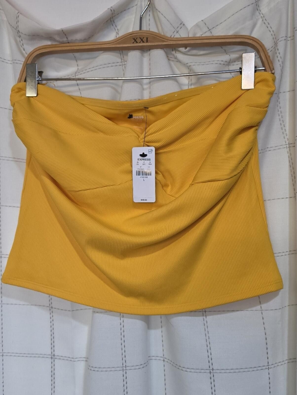Express Express Body Contour Seamless Ribbed Twist Top-L Size L / US 10 / IT 46 - 3 Thumbnail