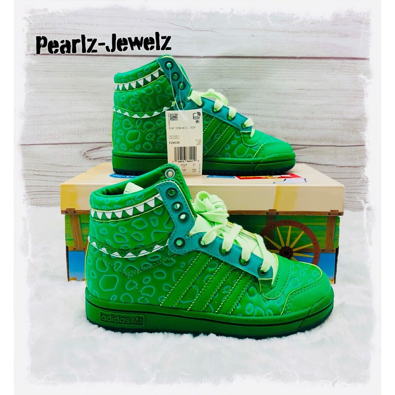 Adidas Kids Boys Top Ten Hi C Toy Story REX FZ4535 Shoes SIZ