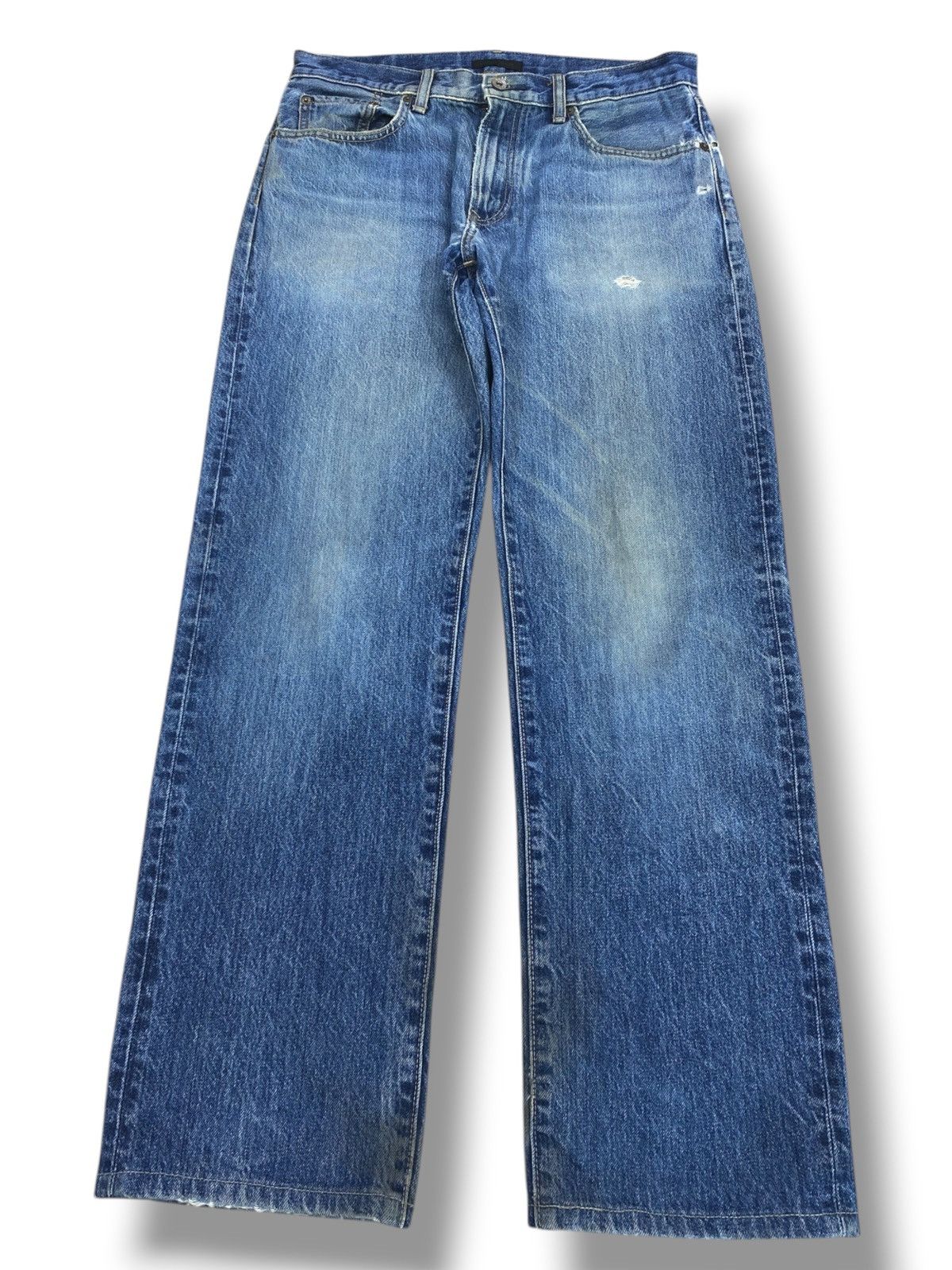 Uniqlo Uniqlo Grunge Faded Wash Style Loose Jeans Size US 31 - 1 Thumbnail