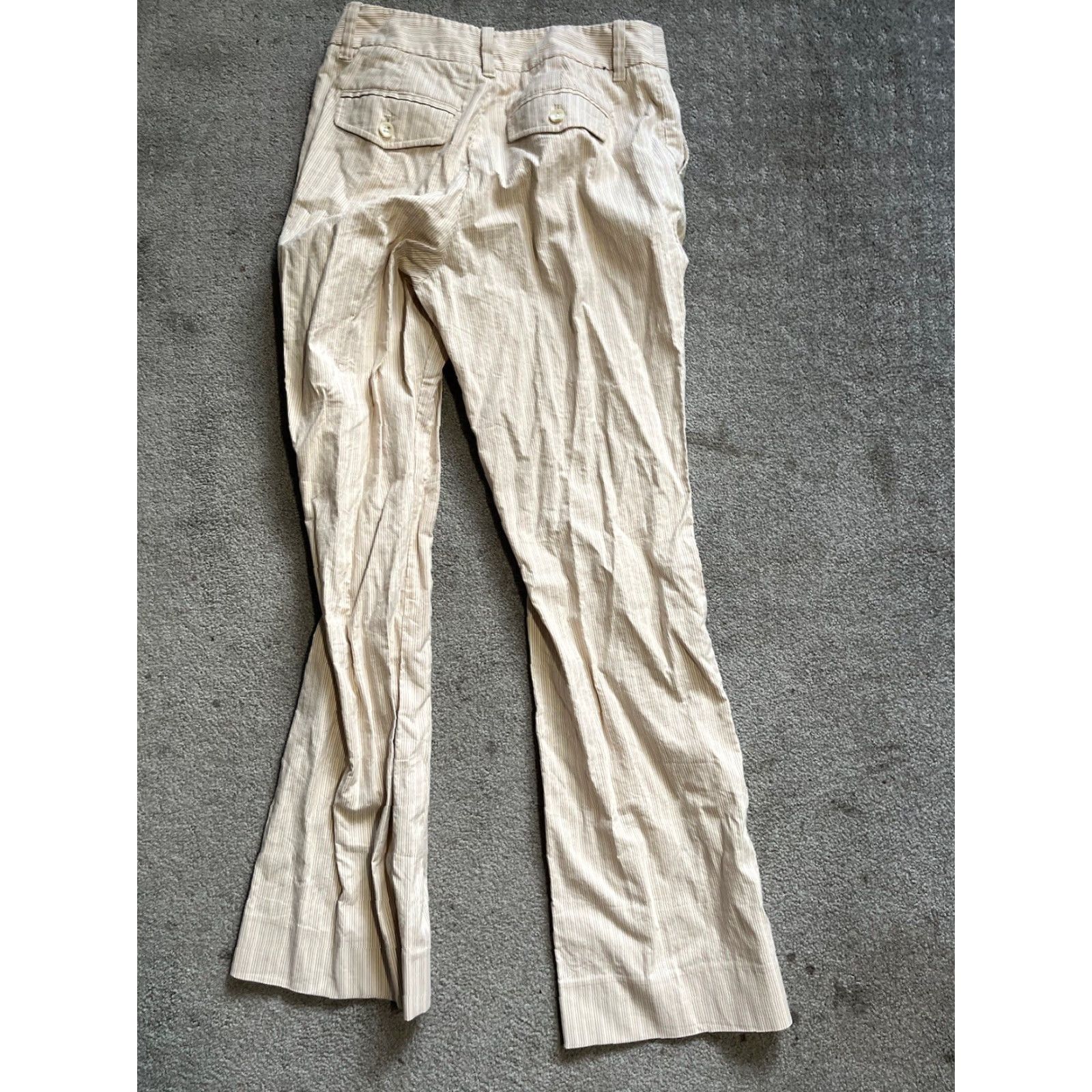 Banana Republic Banana Republic Women’s Beige Pinstripe Dress Slacks Size 10 Pants Size 32" / US 10 / IT 46 - 3 Thumbnail