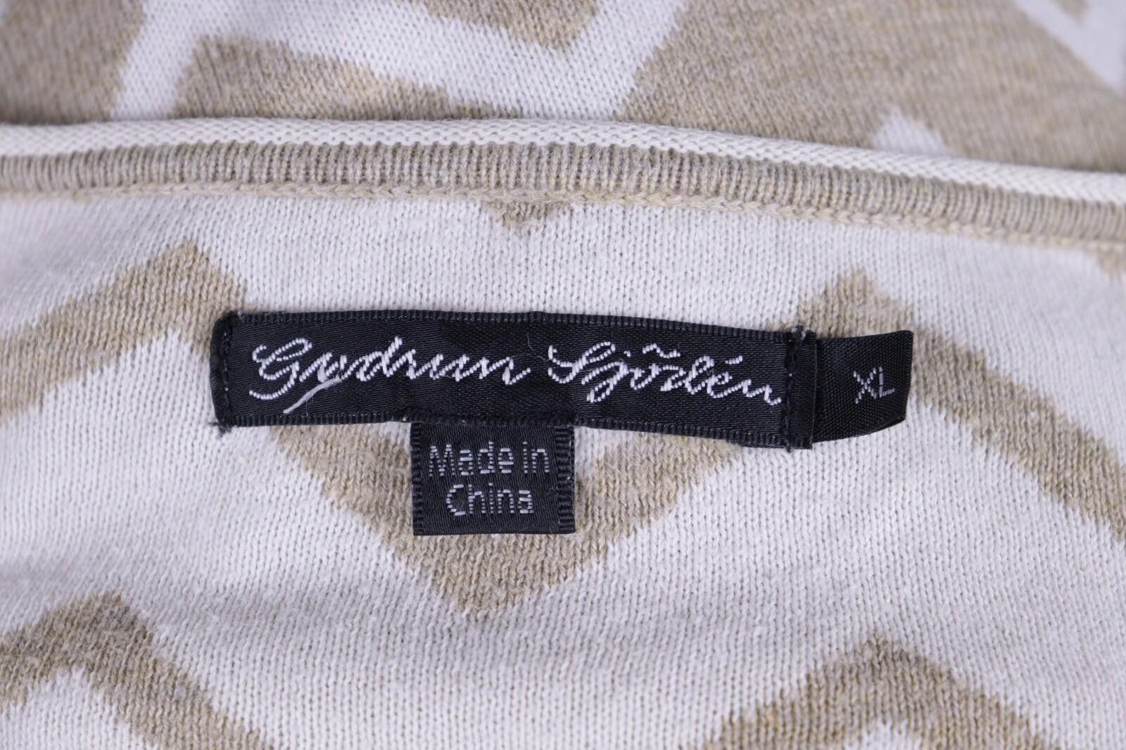 Designer Gudrun Sjoden Beige Geomertic Knit Sweater Size XL Size XL / US 12-14 / IT 48-50 - 12 Thumbnail