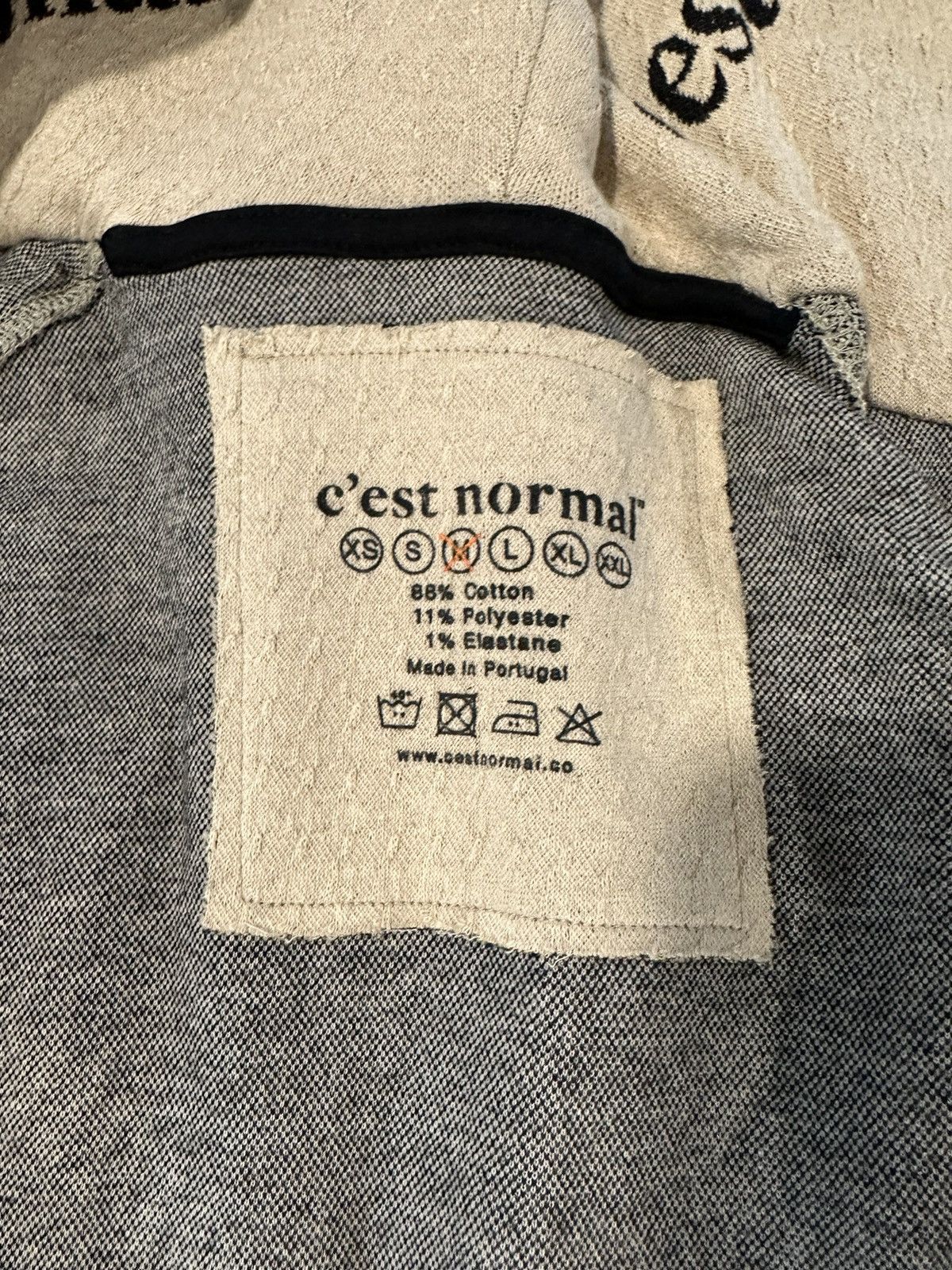 Other C’est normal rare tan logo full zip hoodie | Grailed