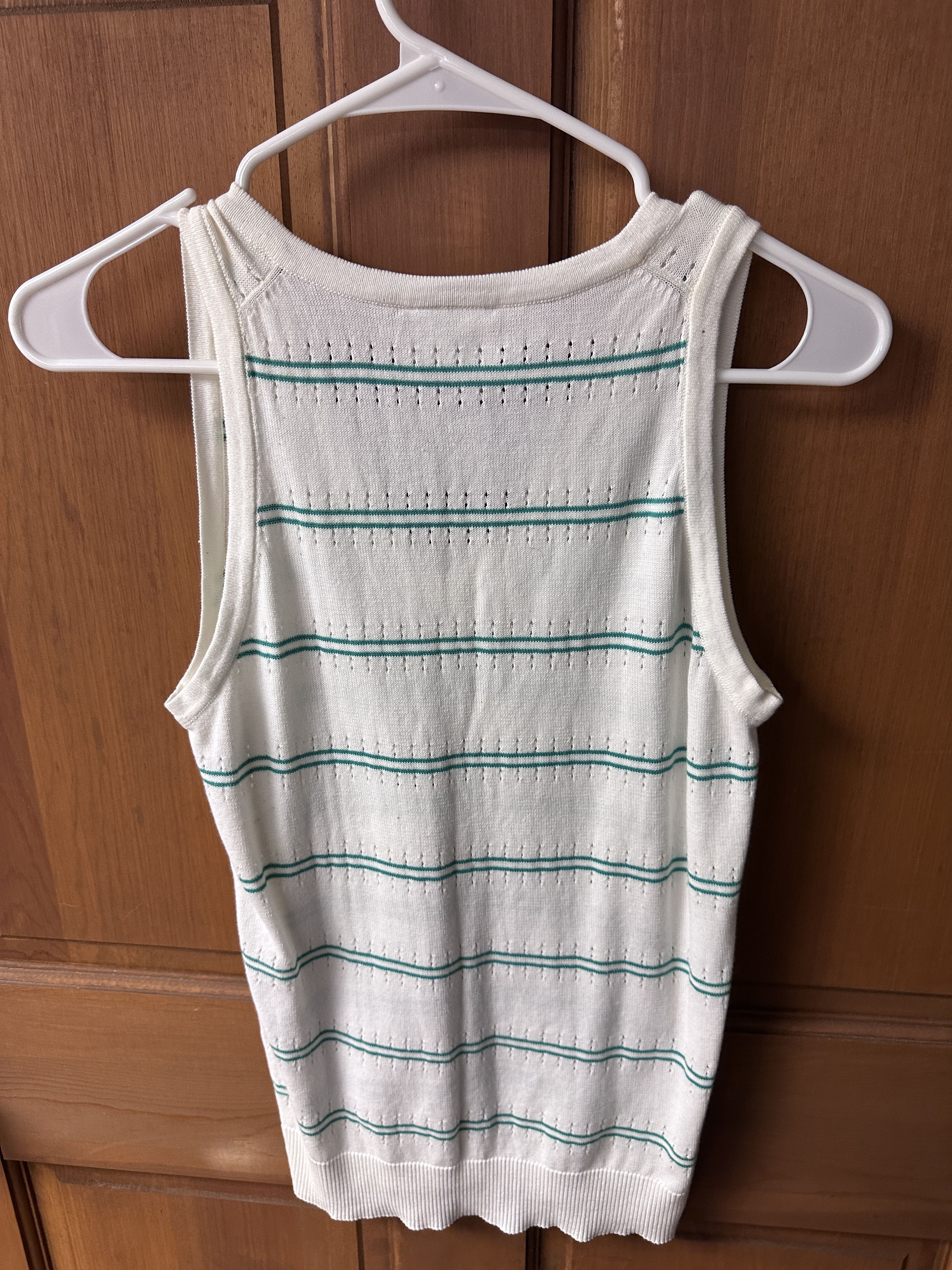 Lacoste Lacoste Women's White and Green Top Size 34 Size XS / US 0-2 / IT 36-38 - 5 Thumbnail