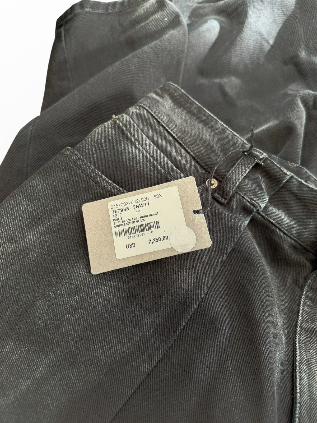 Balenciaga 2023 Soft Black Left Hand Sun Bleached Denim Size US 32 / EU 48 - 9 Thumbnail