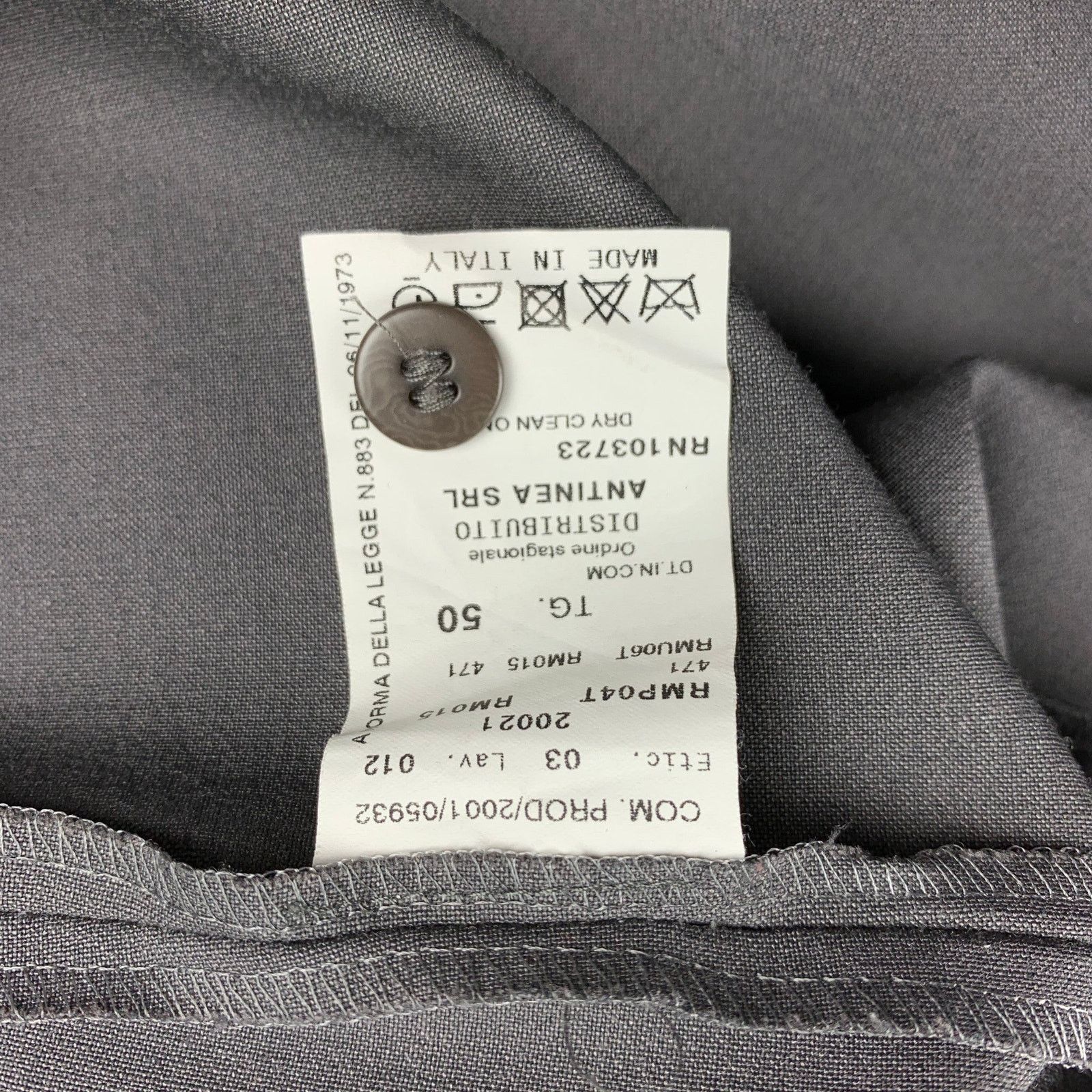 Armani Collezioni Size 14 Grey Wool Blend Wide Leg Dress Pants Size 36" / US 14 / IT 50 - 3 Thumbnail