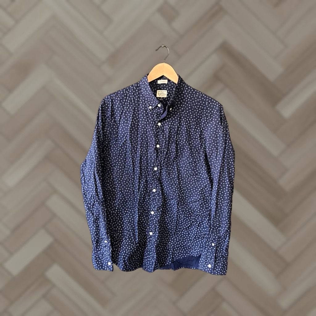 J.Crew J. Crew Mens Blue Long Sleeve Button-Up Shirt Classic Fit Size M Size US M / EU 48-50 / 2 - 1 Thumbnail