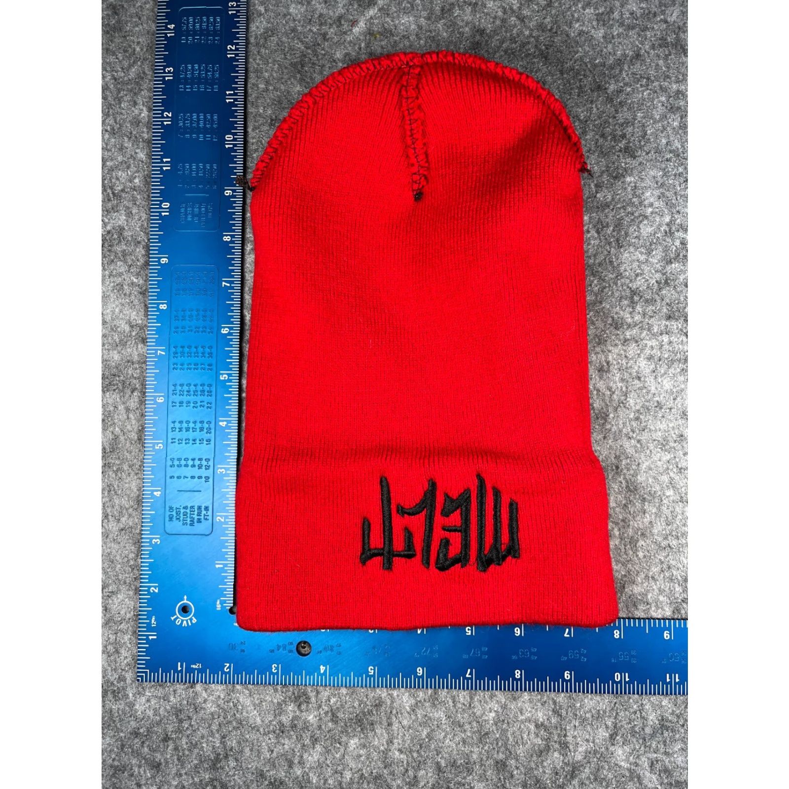 Vintage Melt Beanie Toque Unbranded Beanie One Size Red Embroidered Knit 100% Acrylic Adult Hat Mens Womens Unisex Skate Sakter Size ONE SIZE - 5 Thumbnail