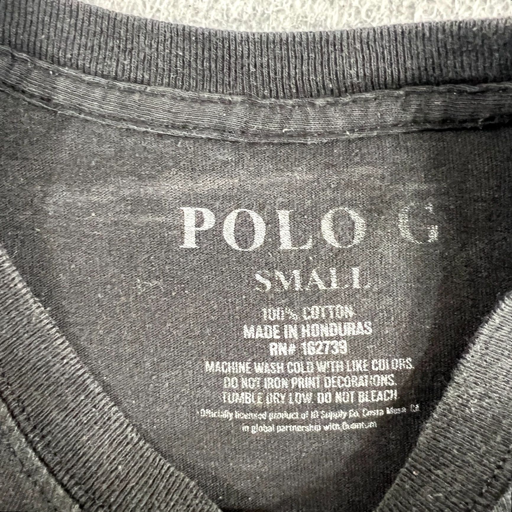 Vintage VINTAGE Polo G T Shirt Black Small Mens Crew Neck Short Sleeve All Cotton Die A Legend Size US S / EU 44-46 / 1 - 4 Thumbnail