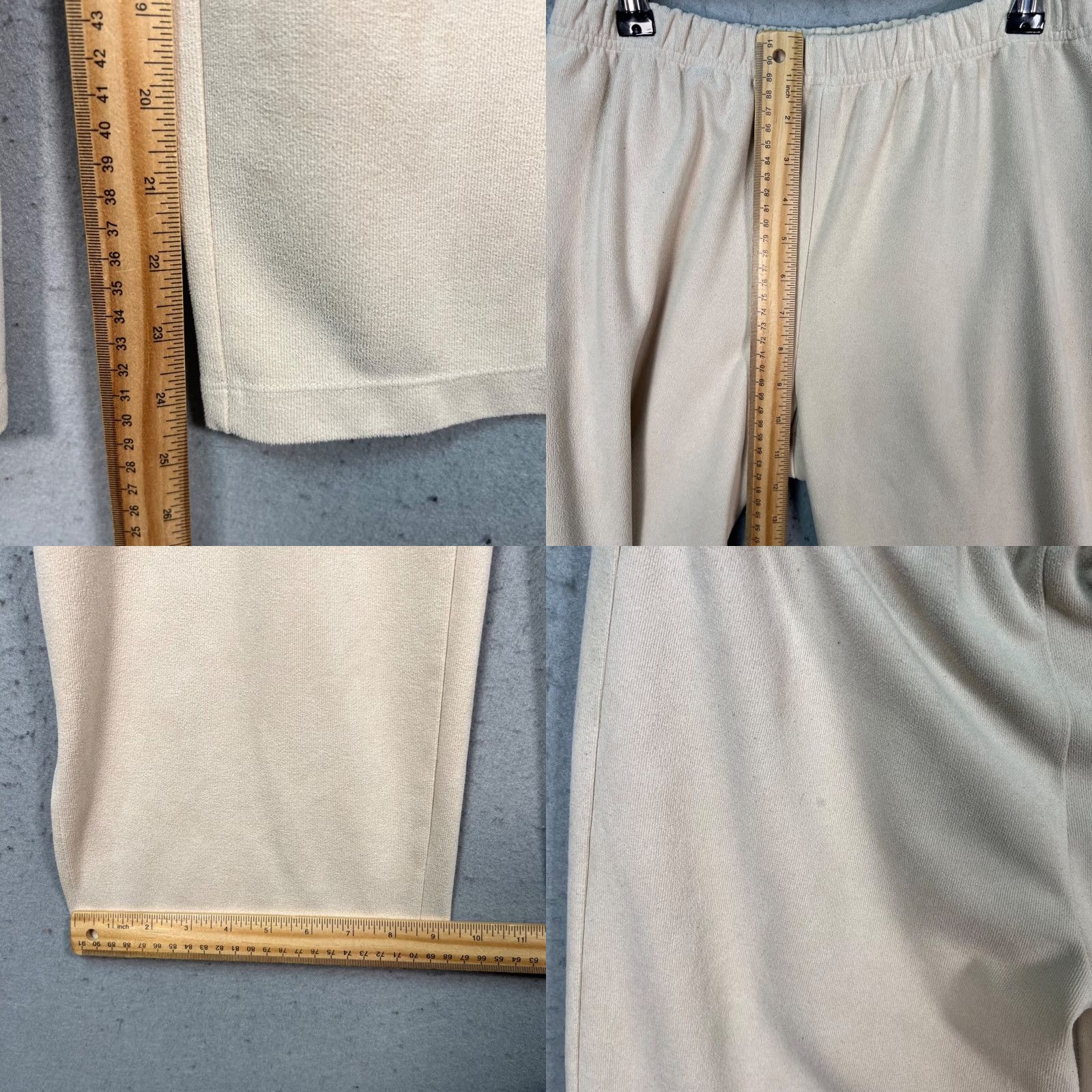 Oak + Fort Oak + Fort Womens Small Beige Elastic Waist Wide Leg Pants Size 28" / US 6 / IT 42 - 8 Thumbnail