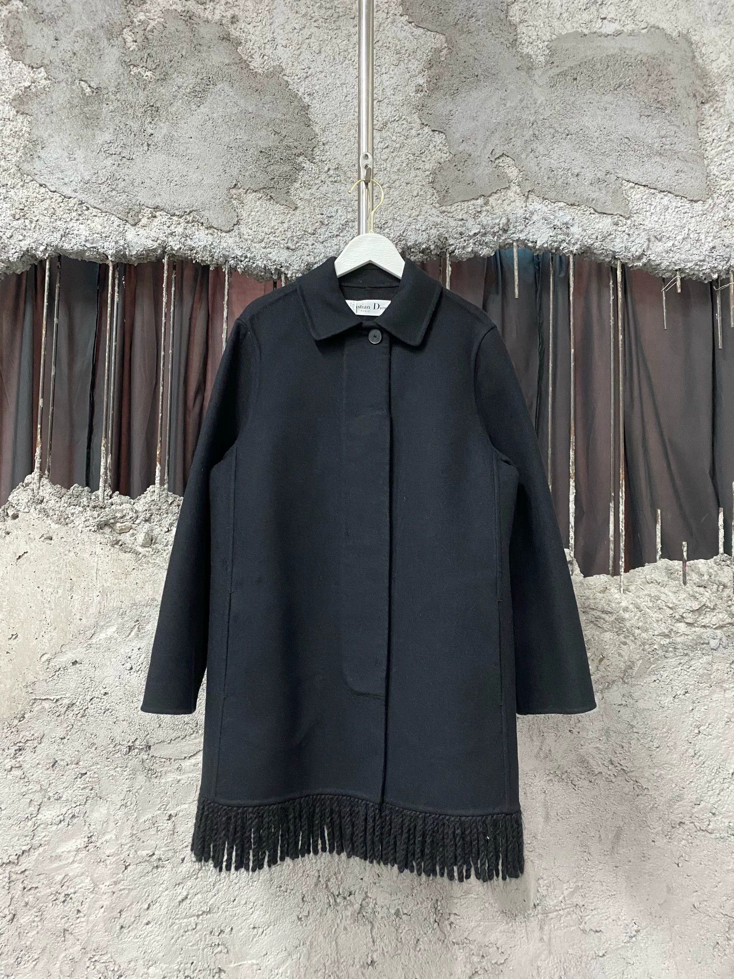 Dior Dior Wool Fringe Overcoat 36 Size XS / US 0-2 / IT 36-38 - 1 Thumbnail