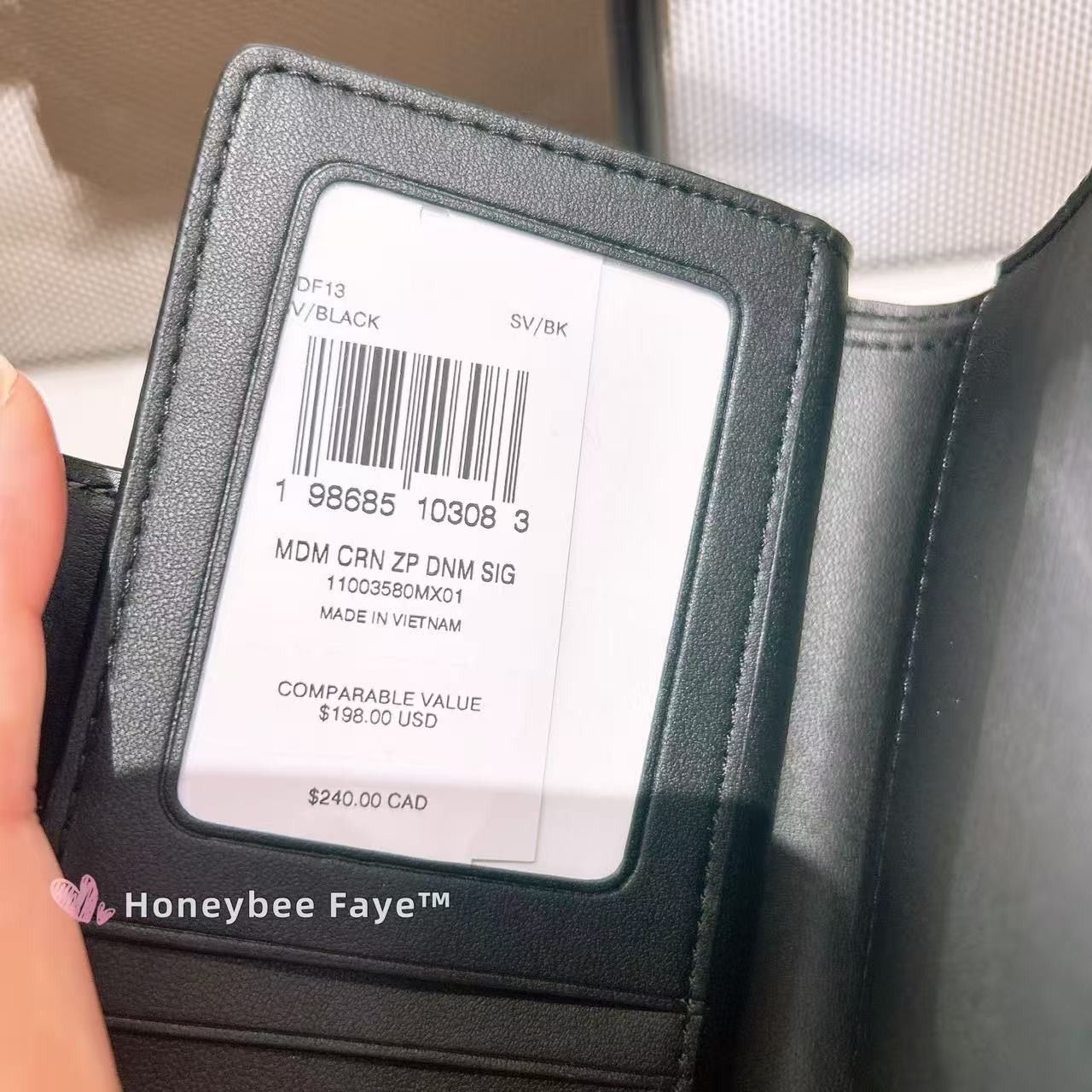 Coach Medium Corner Zip Wallet In Signature Denim CDF13 Size ONE SIZE - 7 Thumbnail