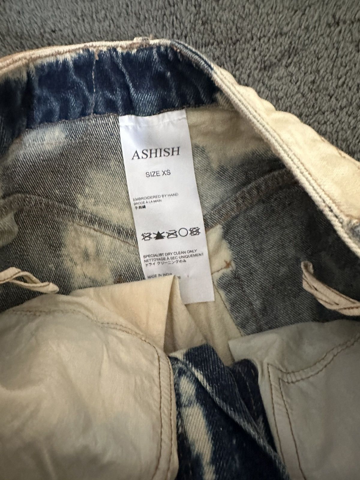ASHISH Ashish Fall 2015 Faux Fur Studded Bleached Denim Jeans Size 26" / US 2 / IT 38 - 8 Thumbnail
