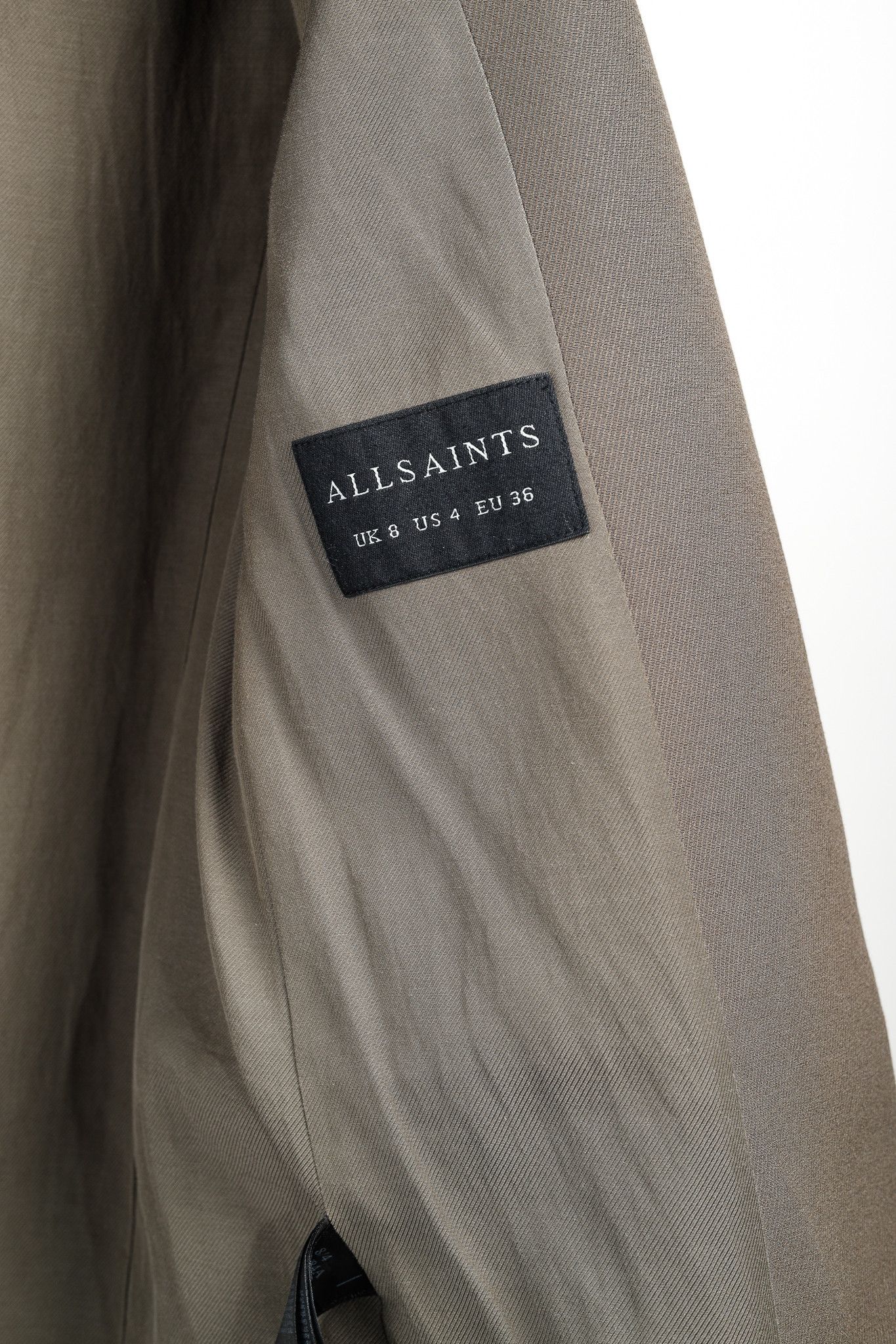Allsaints All Saints Aleida Khaki Green Oversized No-Closure Blazer Size XS / US 0-2 / IT 36-38 - 4 Thumbnail