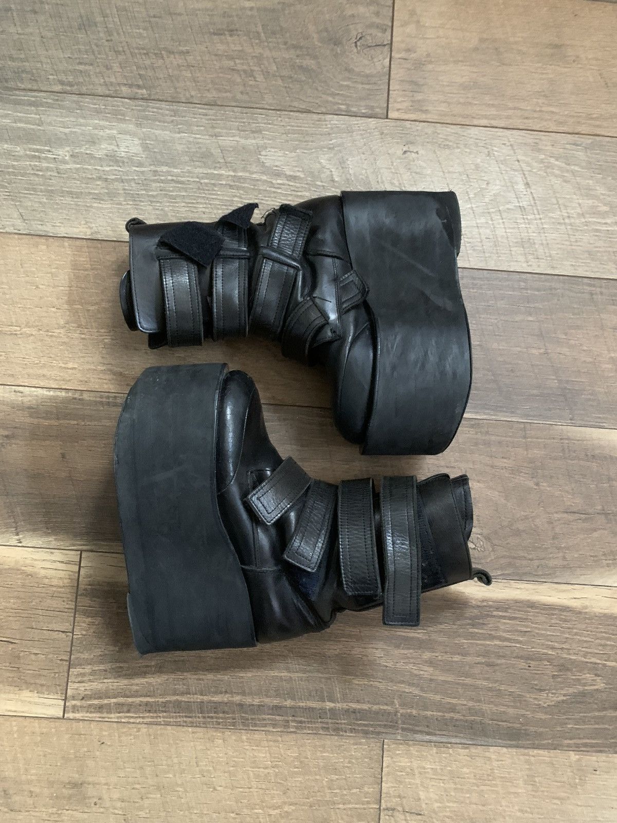 image of Archival Clothing x Vintage Koji Kuga Saint Tropez Platform Shoe in Black, Men's (Size 7)