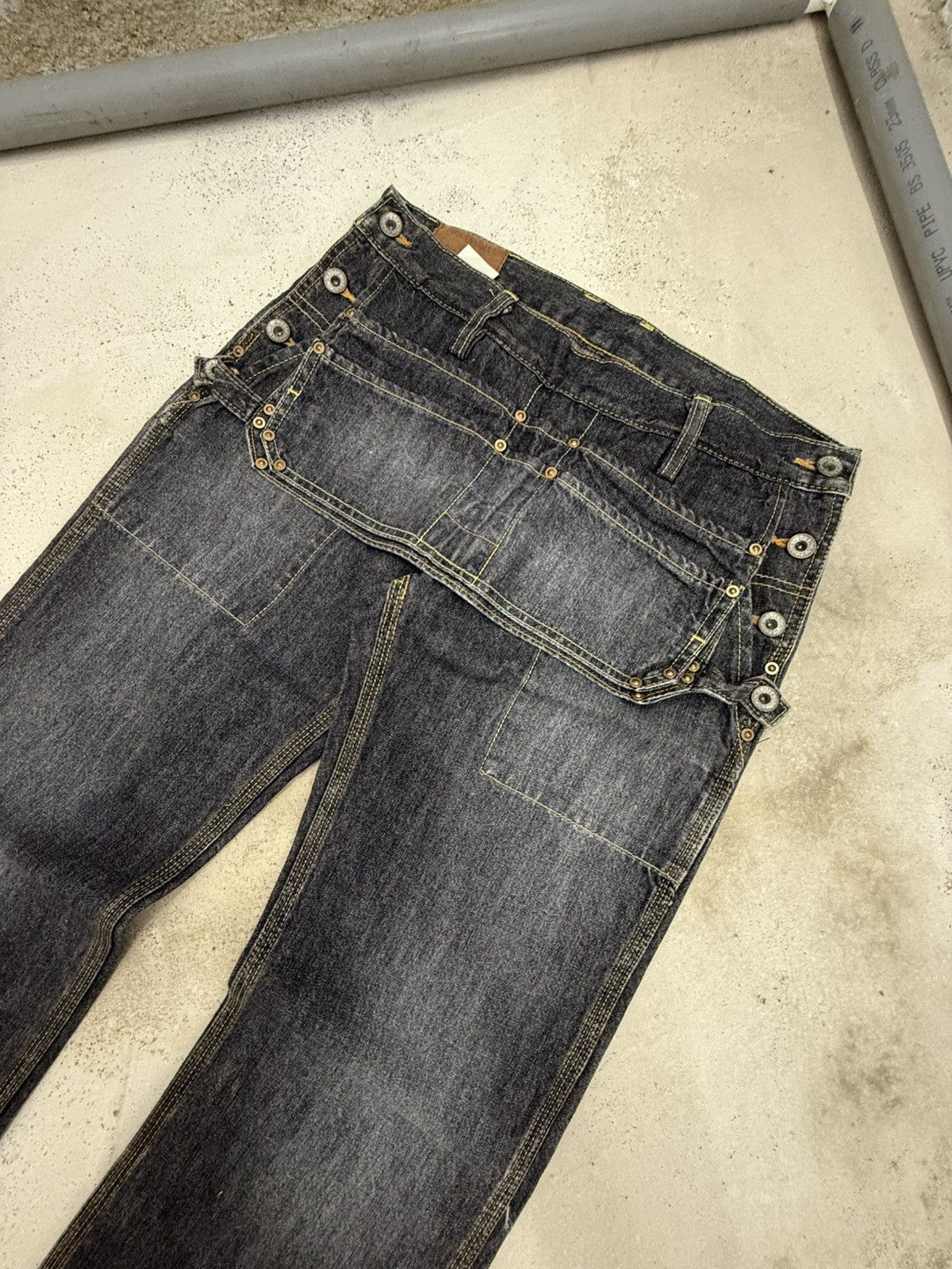 Le Grande Bleu (L.G.B.) Branch Department 50s Reissue Work Wear Flared Jeans Size US 30 / EU 46 - 2 Thumbnail