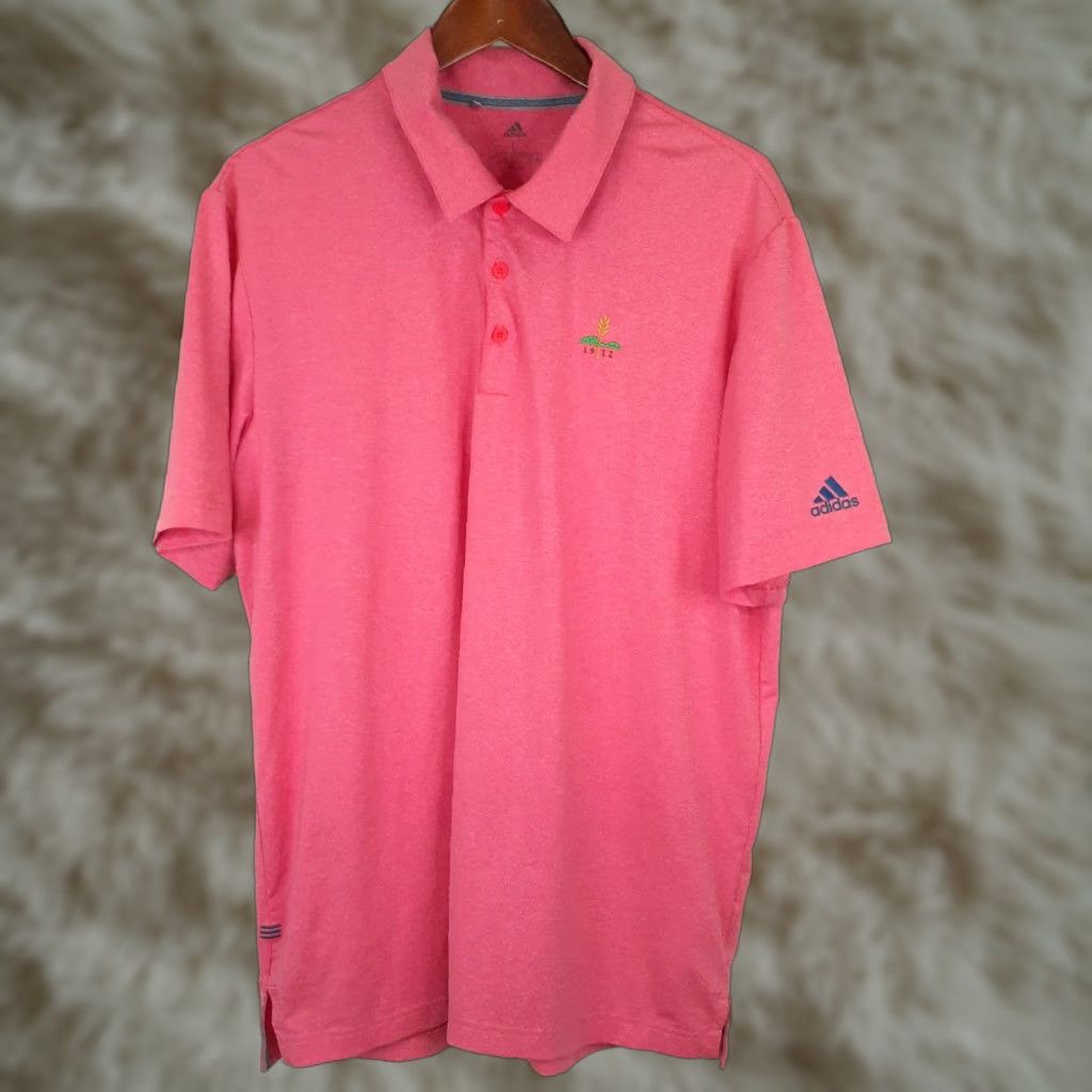 Adidas Adidas Golf Polo Shirt Mens Large L Short Sleeve Red Salmon 1912 Polo Size US L / EU 52-54 / 3 - 1 Thumbnail