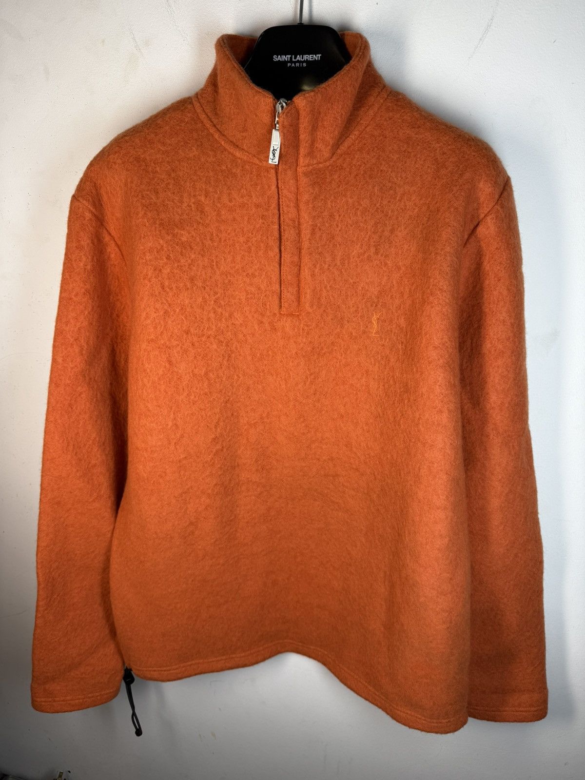 Yves Saint Laurent Wool YSL Sweatshirt 1/4 Quarter Zip Orange Soft Sweater 90s Size US S / EU 44-46 / 1 - 8 Thumbnail