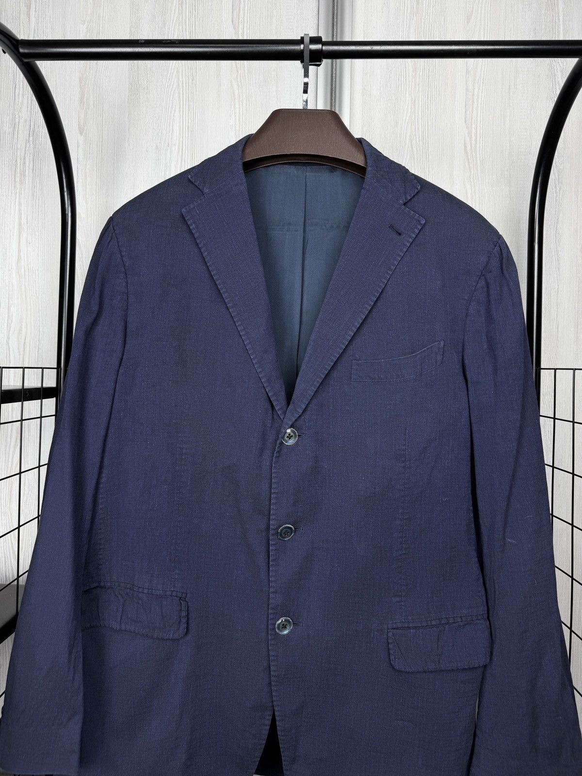Cantarelli Cantarelli linen cot absolute light navy blue jacket blazer Size 42R - 3 Thumbnail