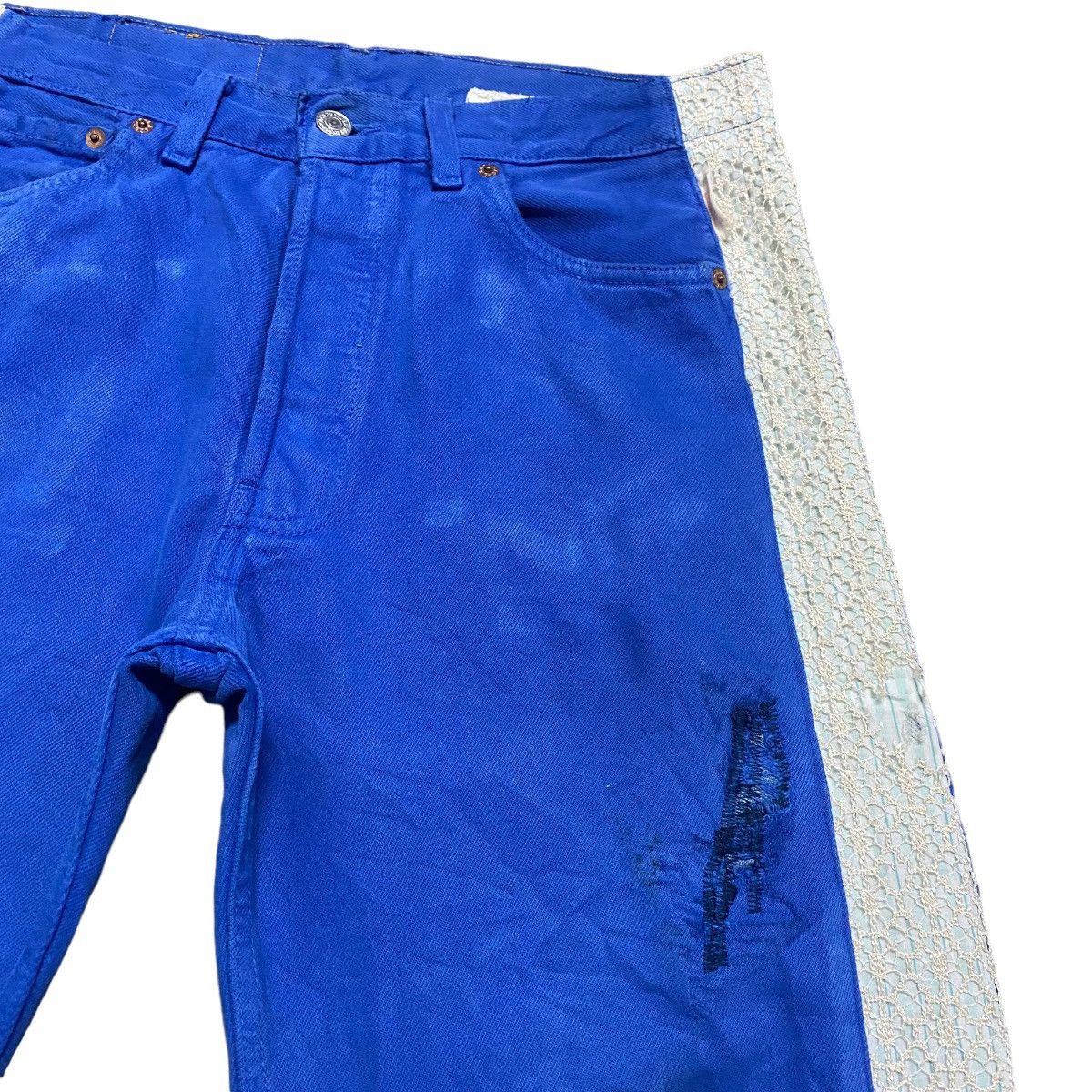 Needles Levis Sample Rebuild Lace Sidetape Jeans Royal Blue Size US 32 / EU 48 - 5 Thumbnail