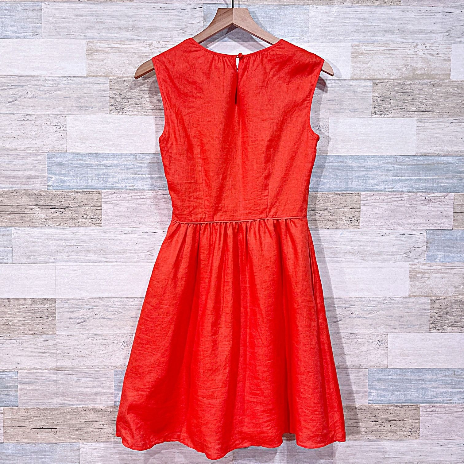 J.Crew J CREW Linen Organza Sleeveless Mini Dress Orange Womens 00 Size XXS / US 00 / IT 34 - 3 Thumbnail