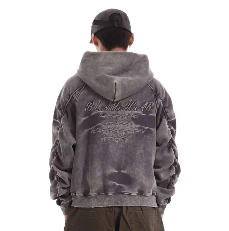 Japanese Brand American Vintage Distressed Gradient Zipper Hoodie Size US M / EU 48-50 / 2 - 6 Thumbnail