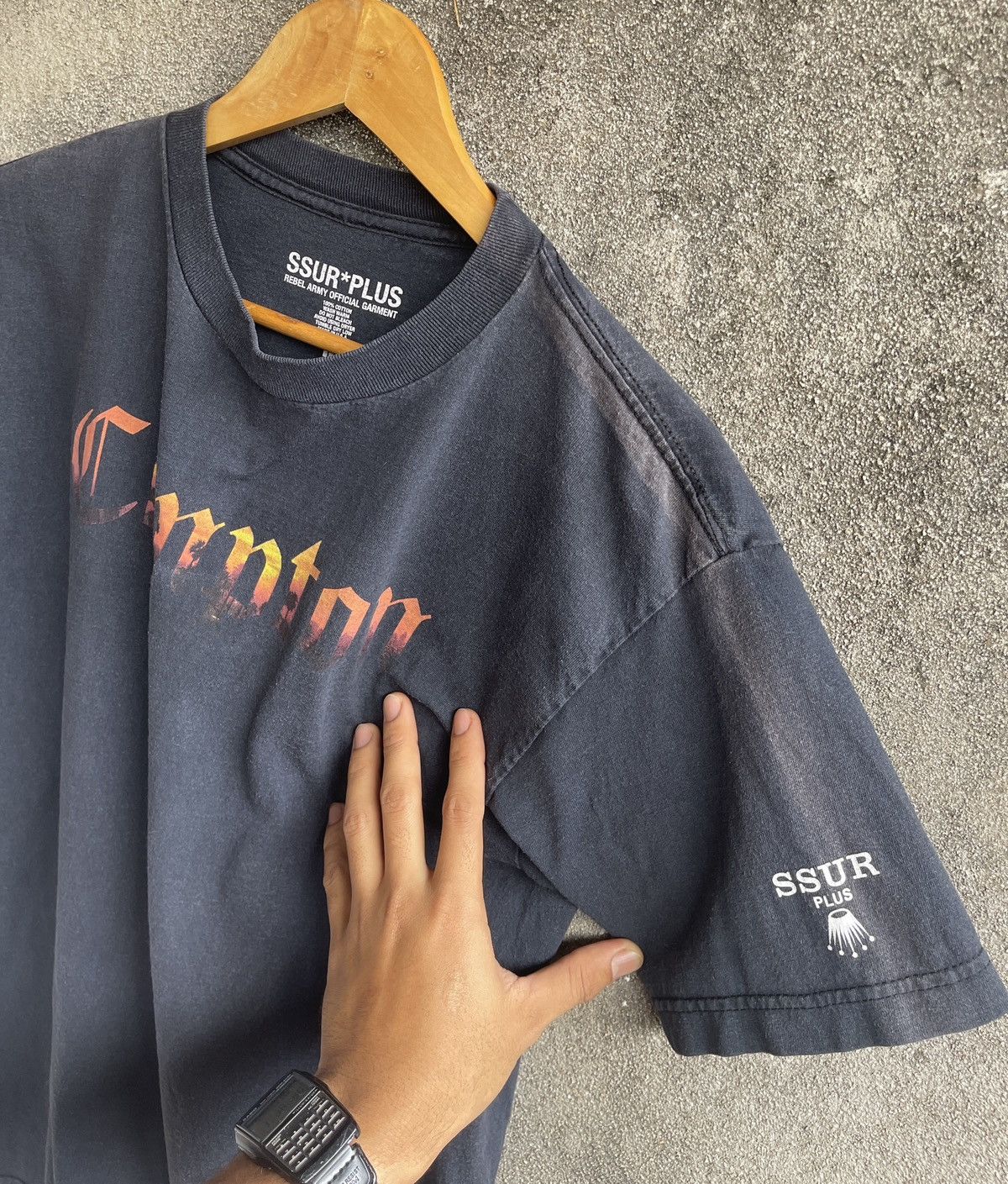 SSUR Sun Faded 🔥SSUR*PLUS🔥Compton Faded Black Tshirt Size US M / EU 48-50 / 2 - 4 Thumbnail