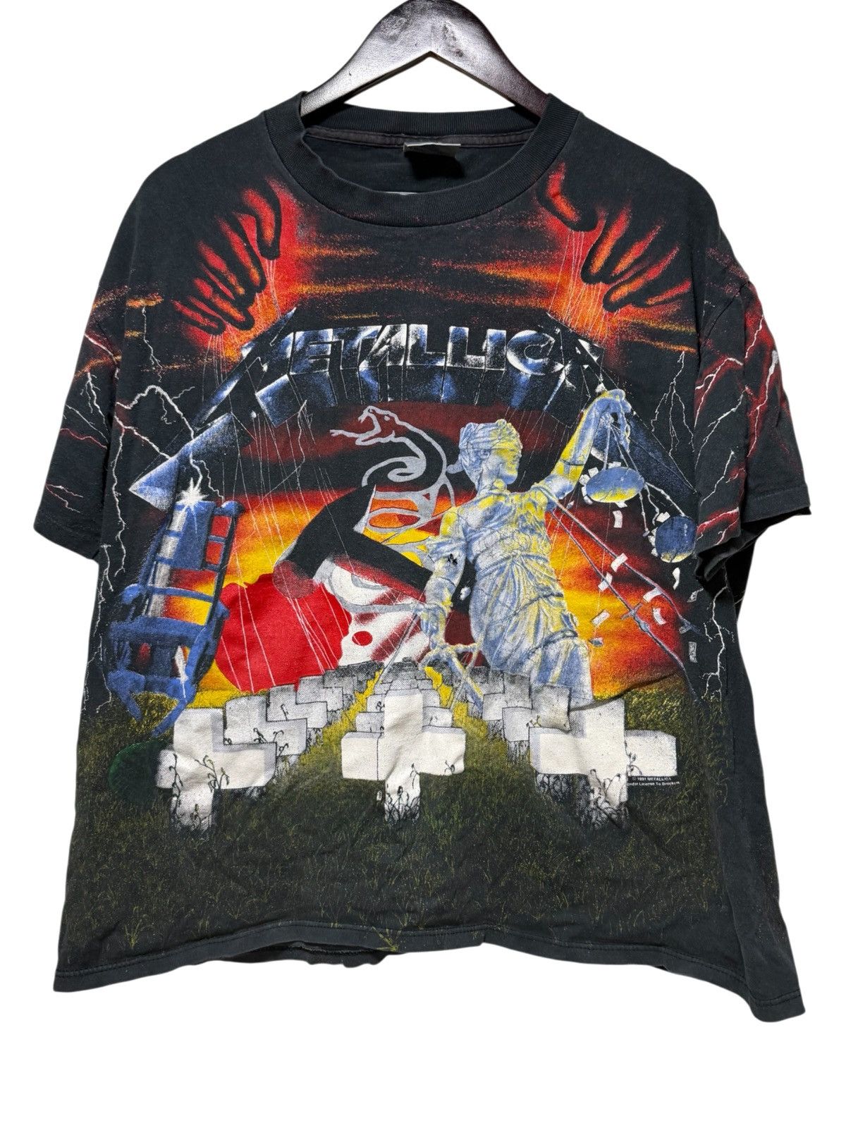 Brockum Vintage 1991 Metallica T-shirt Brockum Rare All Over Print Size US XL / EU 56 / 4 - 1 Thumbnail