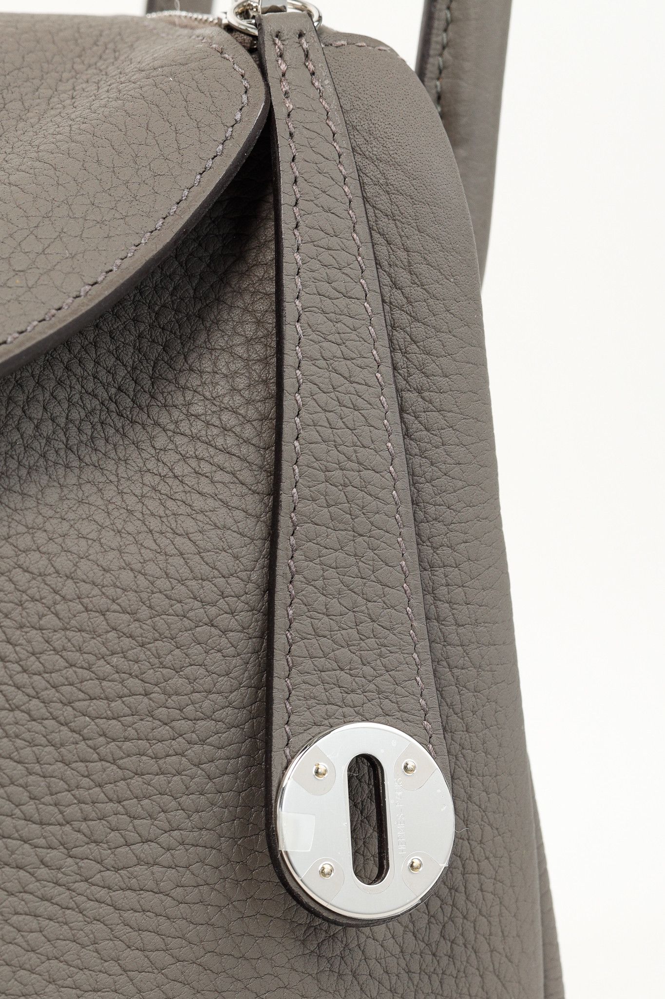 Hermes Hermes Lindy 30 Gris Etain Taurillon PHW Shoulder Bag Size ONE SIZE - 13 Thumbnail