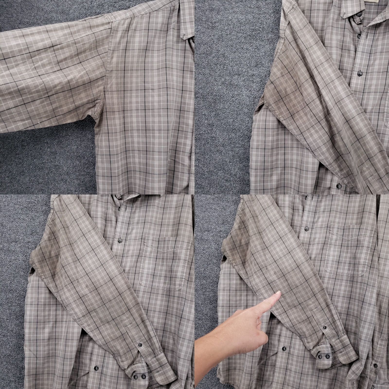 Wrangler Wrangler Shirt Mens L Large Gray Button Up Long Sleeve Plaid Size US L / EU 52-54 / 3 - 9 Thumbnail