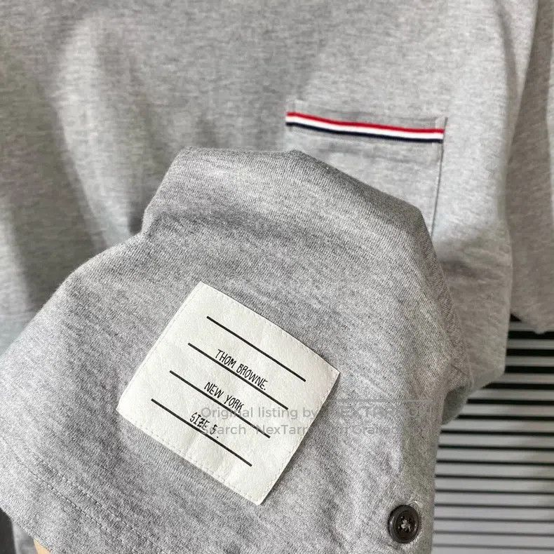 Thom Browne Thom Browne Grey Short-Sleeve T-Shirt Size US XXL / EU 58 / 5 - 5 Thumbnail