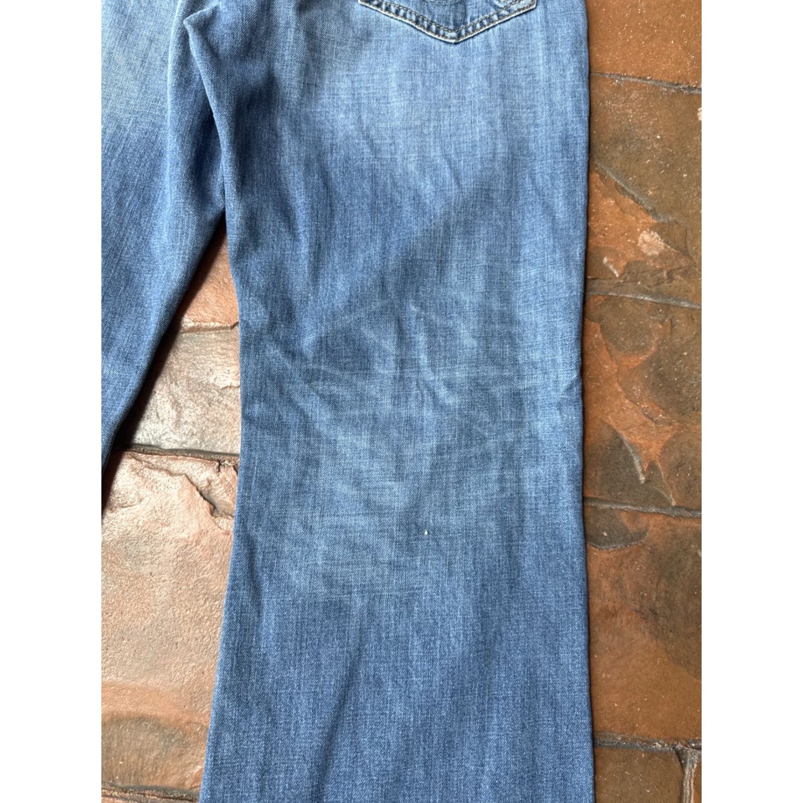 Marcs VINTAGE Marc Ecko Jeans Bootcut Mens 38x30 Dark Blue Cotton Embroidered 90s Grunge Hip Hop Pockets Relaxed Bootscut 38 Mens Size US 38 / EU 54 - 7 Thumbnail