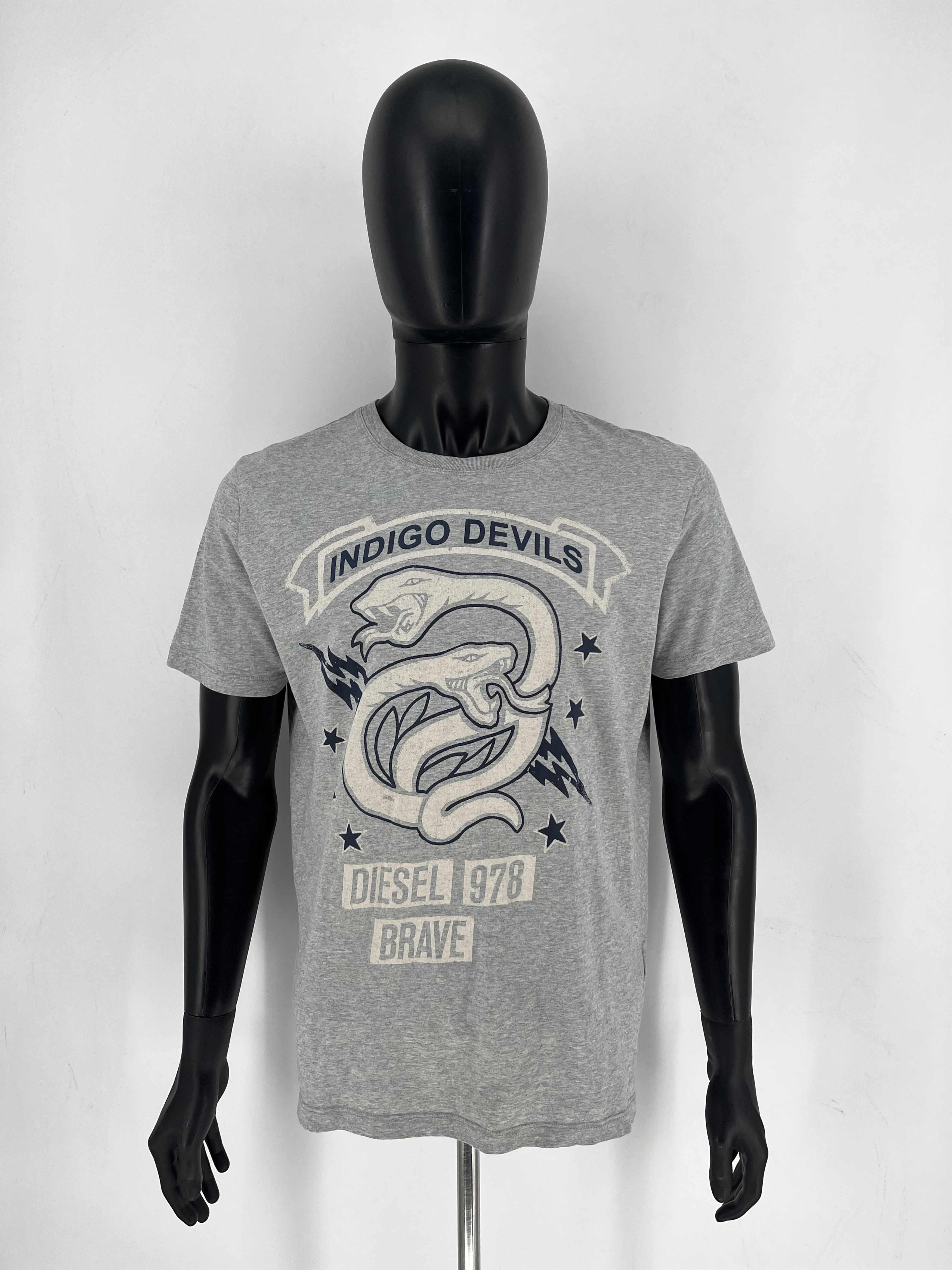 Diesel Vintage Y2K Diesel Printed Black T-shirt Size US M / EU 48-50 / 2 - 2 Thumbnail