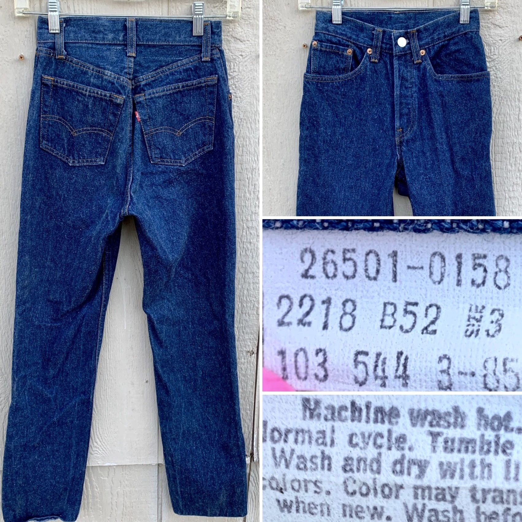 Levi's VINTAGE Levi's Button Fly 501 Jeans Junior Size 3 23" Waist 30" Inseam Blue Mens Womens Boys Girls Size 26" / US 2 / IT 38 - 5 Thumbnail