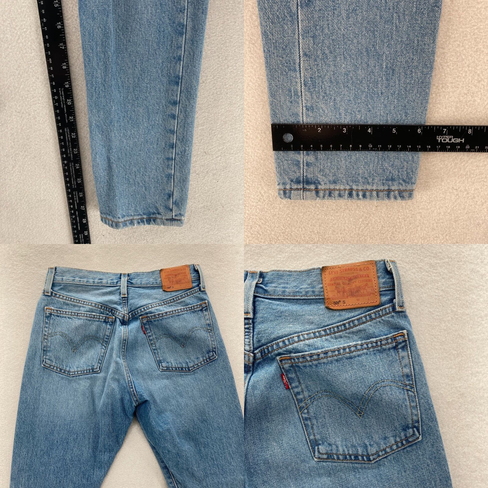 Levi's Levi's 501 Skinny Jeans Women's 26x28 Blue Denim Distressed Button Fly Big E Y2K Jeans Women Slim 90s Grunge USA 501 Series Size 26" / US 2 / IT 38 - 9 Thumbnail