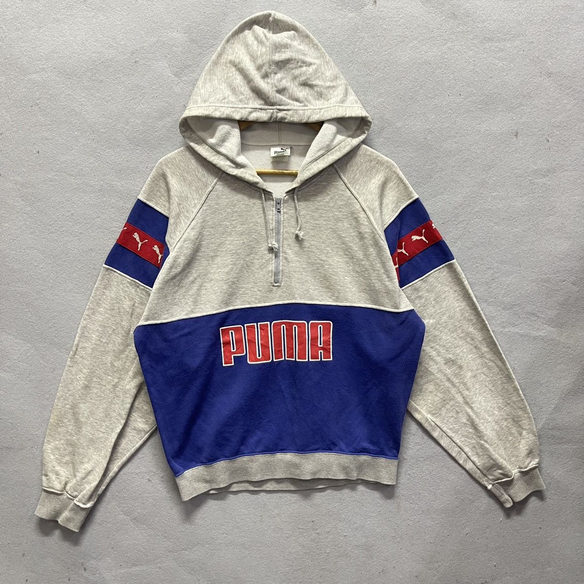 Puma 90s Puma Japan Half Zip Hoodie Sweatshirt Size US M / EU 48-50 / 2 - 1 Thumbnail