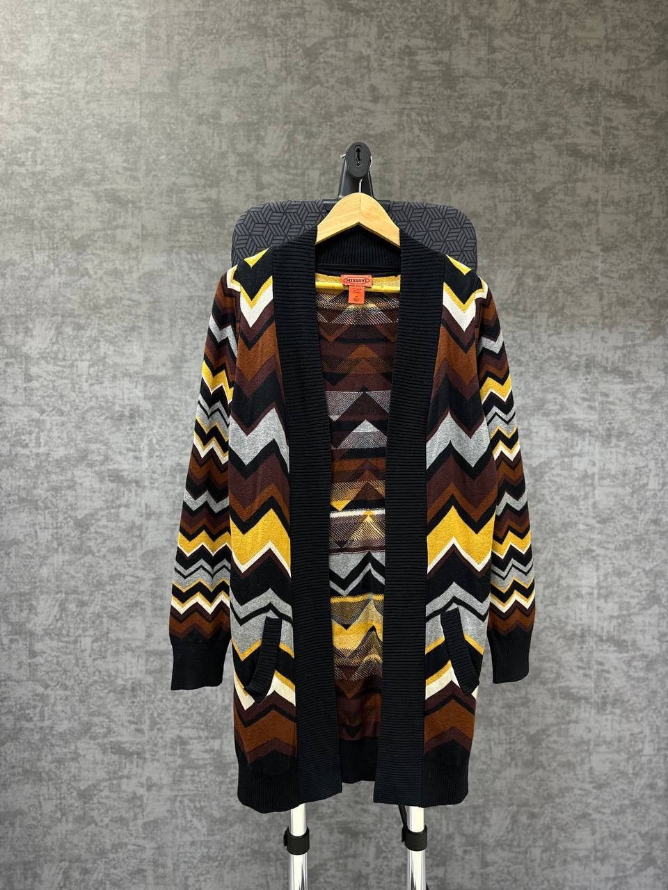 Missoni × Vintage Vintage Missoni Zigzag Open Cardigan Sweater Size US M / EU 48-50 / 2 - 6 Thumbnail