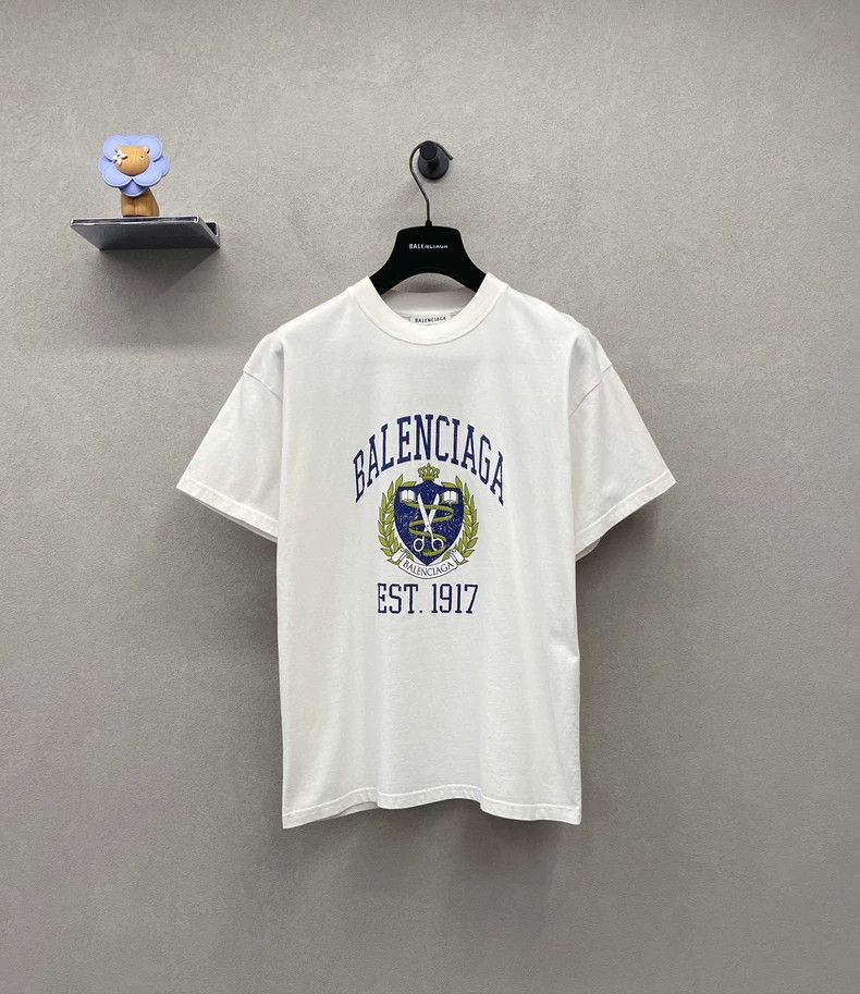 Balenciaga Balenciaga White Letter Logo Short Sleeve T-Shirt Size US XS / EU 42 / 0 - 1 Thumbnail