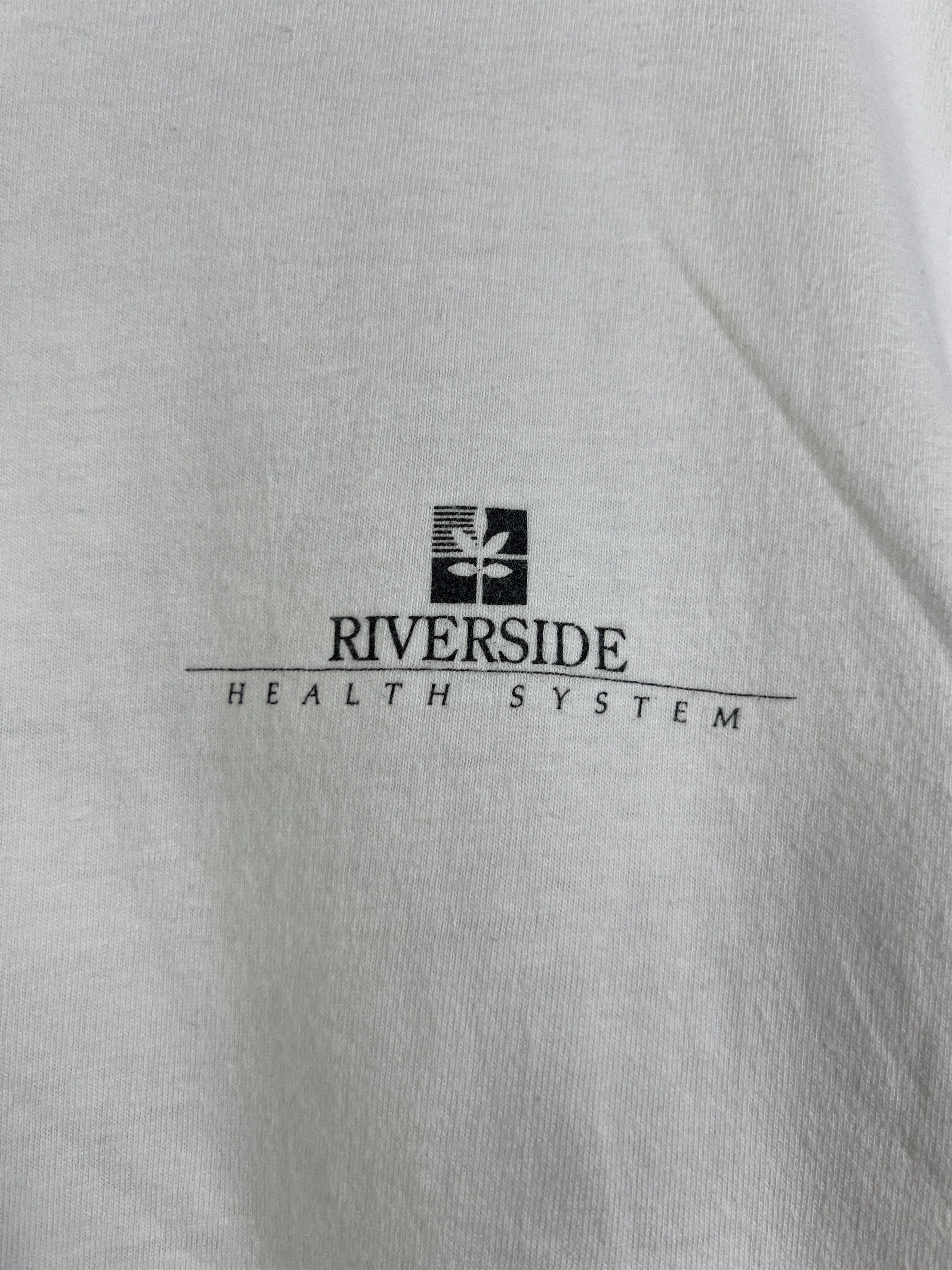 Vintage No.5044 VTG 90s Riverside Health Promo L/S Graphic Tee (XXL) Size US XXL / EU 58 / 5 - 6 Thumbnail