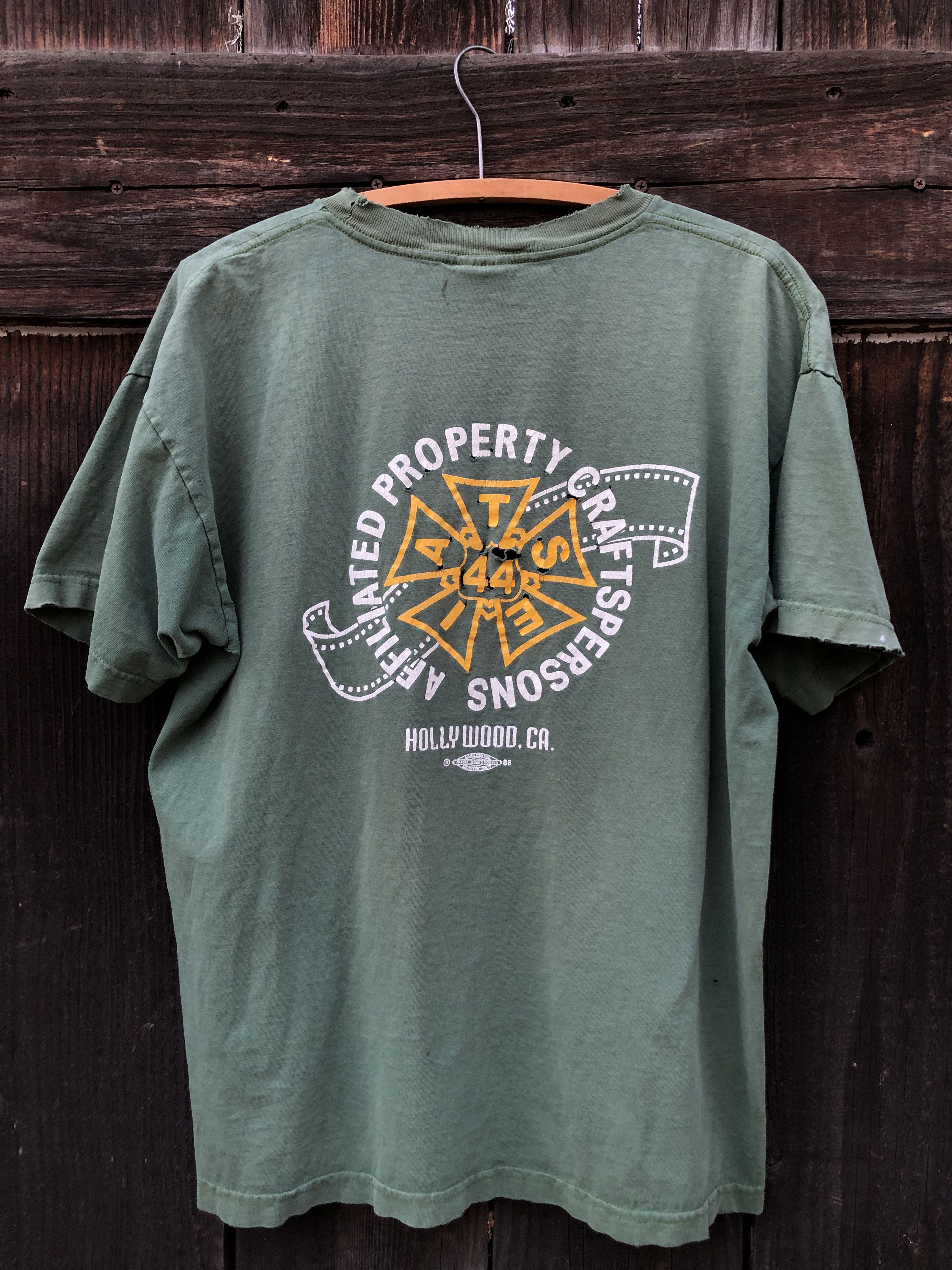 Vintage Vintage IATSE T-Shirt Hollywood CA XL 1986 Size US XL / EU 56 / 4 - 2 Thumbnail