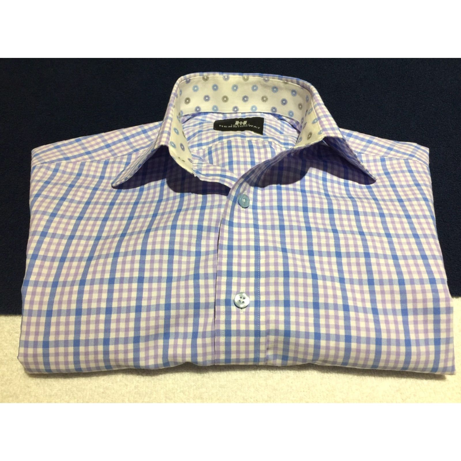Isaia NEW YORK DESIGNER ISAIAH HEMMINGWAY BUTTON-UP SHIRT M MULTI-COLOR SLIM FIT PLAID MENS Size US M / EU 48-50 / 2 - 5 Thumbnail