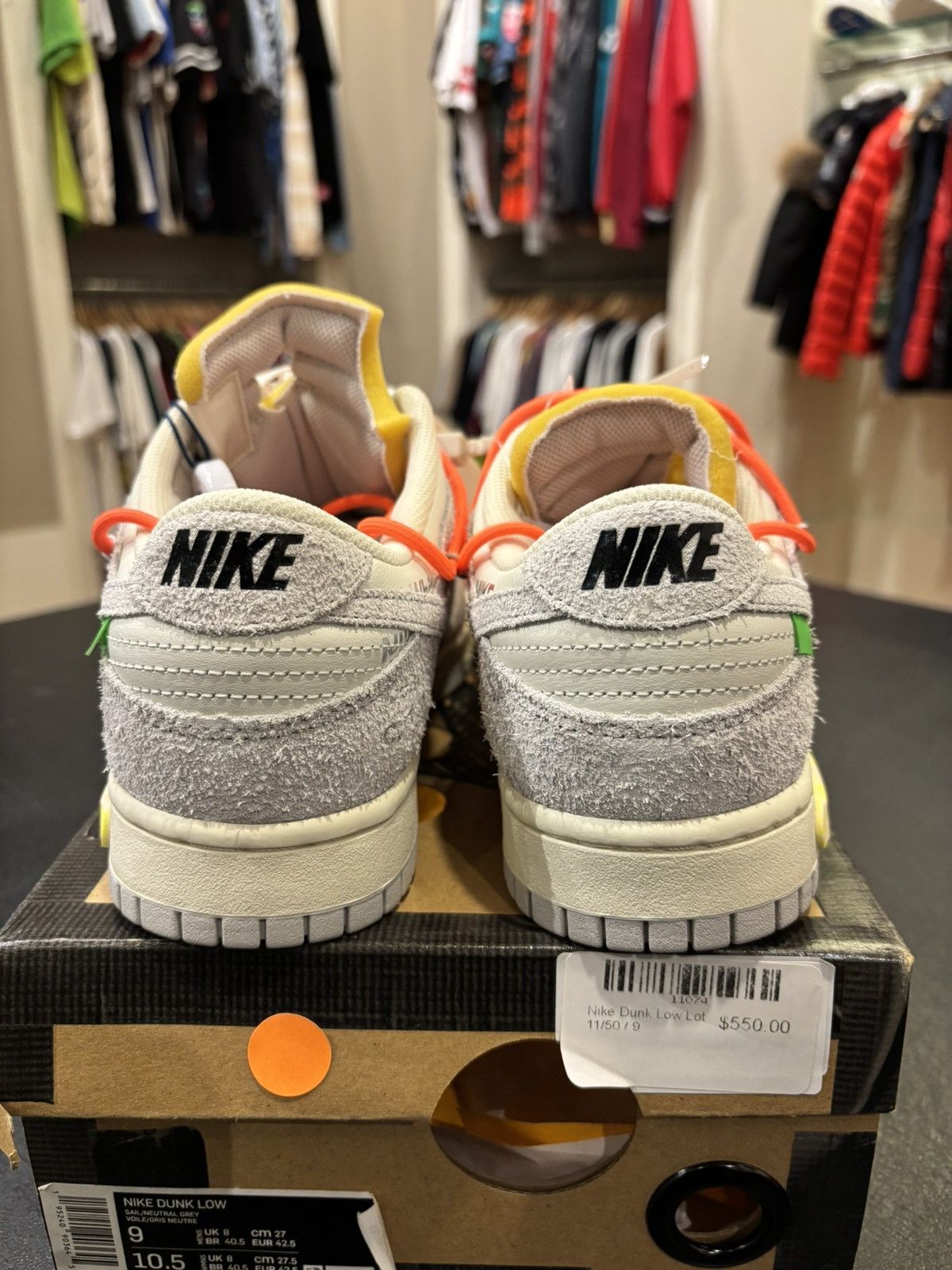 Nike × Off-White Nike X Off-White Dunk Low ‘Lot 11’ Size US 9 / EU 42 - 3 Thumbnail
