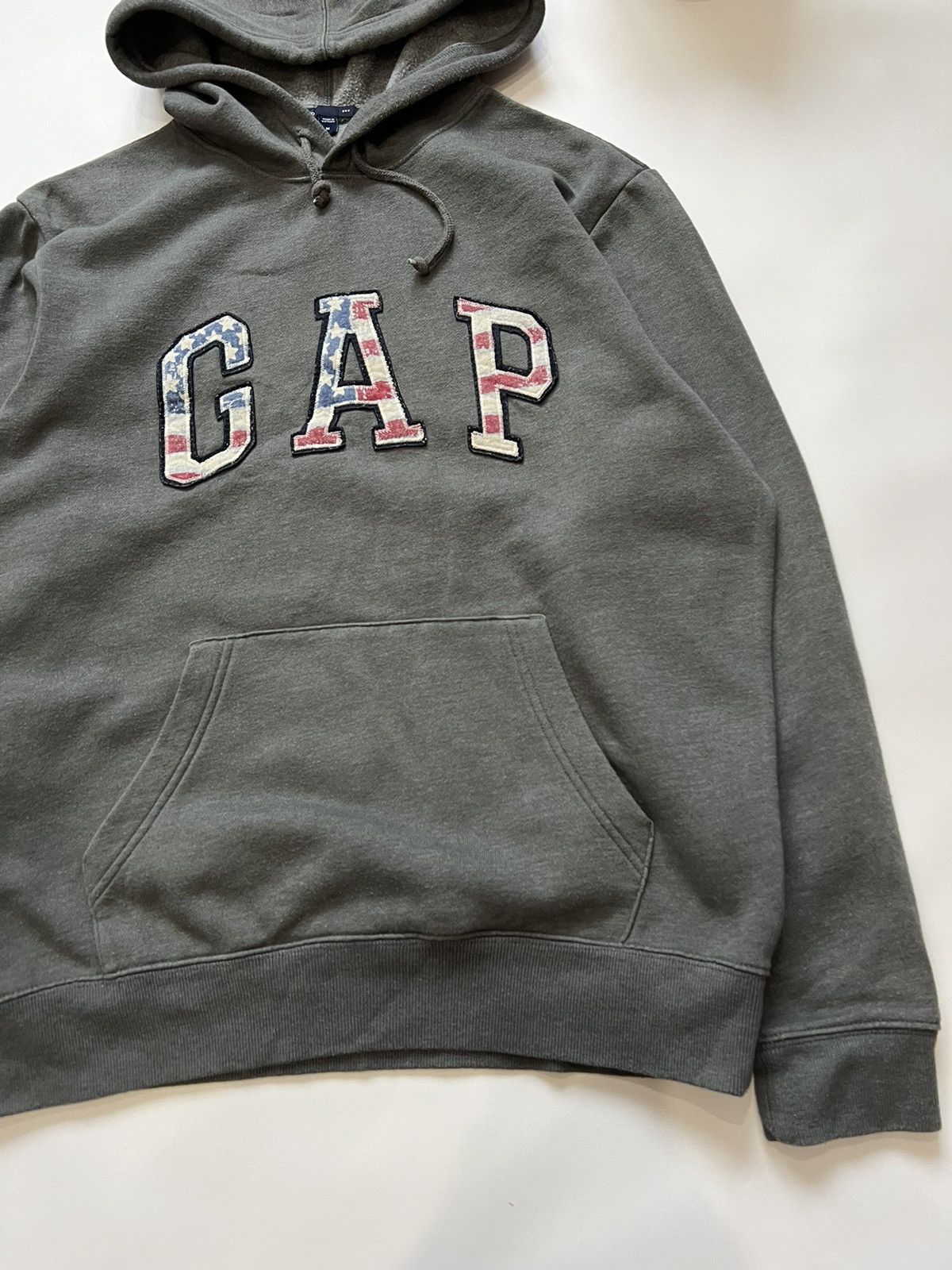 Gap Vintage GAP Grey Hoodie USA Flag Basic Size US M / EU 48-50 / 2 - 2 Thumbnail