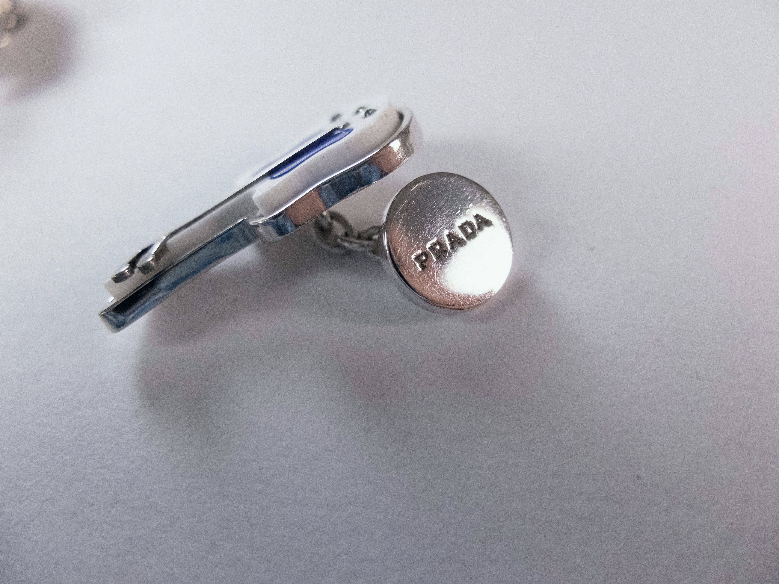 Prada Very Rare! PRADA silver Rock guitar cufflinks authentic Size ONE SIZE - 3 Thumbnail