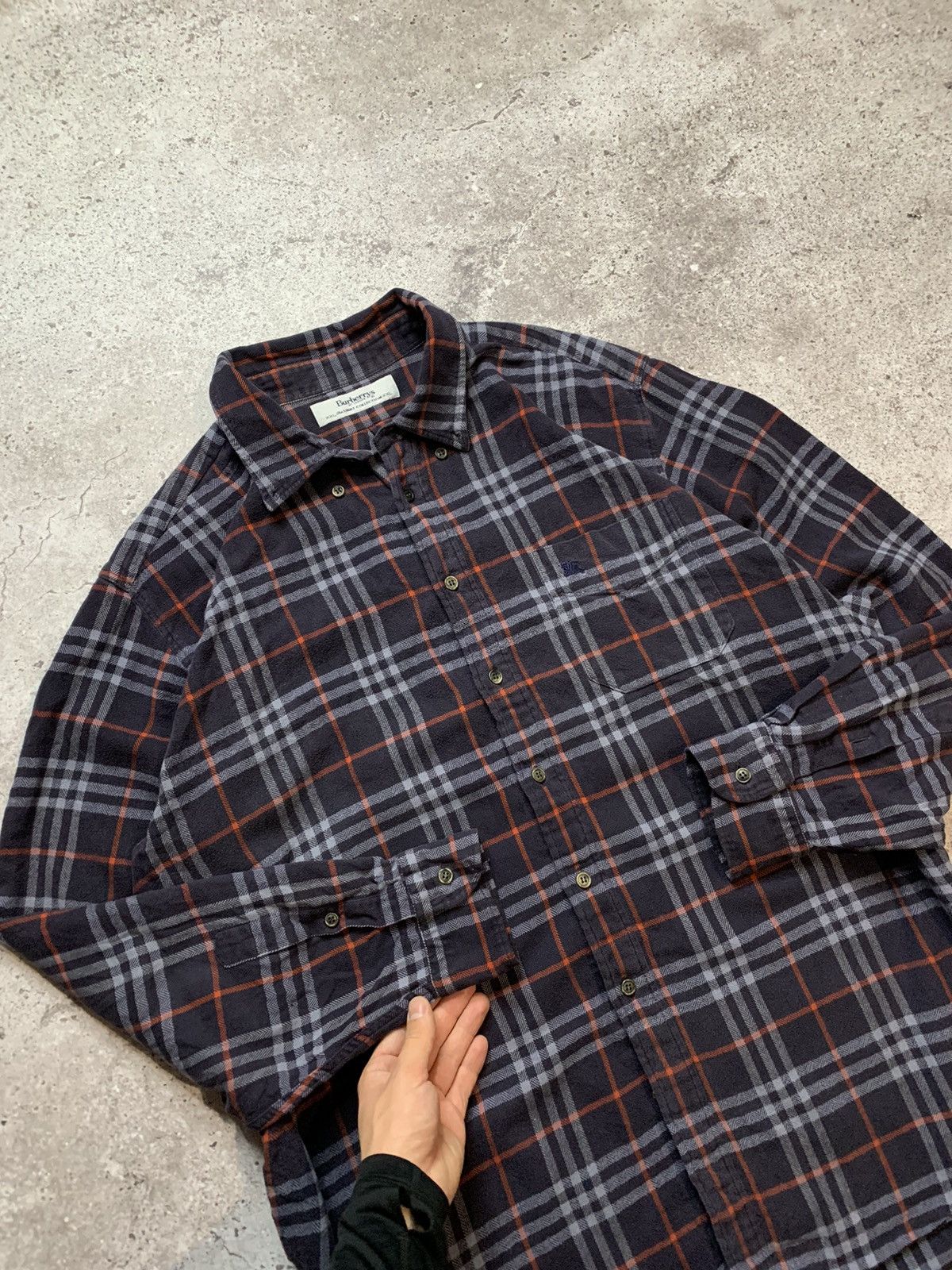 Burberry × Vintage Vintage Burberry Nova Check Button Up Shirt Size US XXL / EU 58 / 5 - 3 Thumbnail