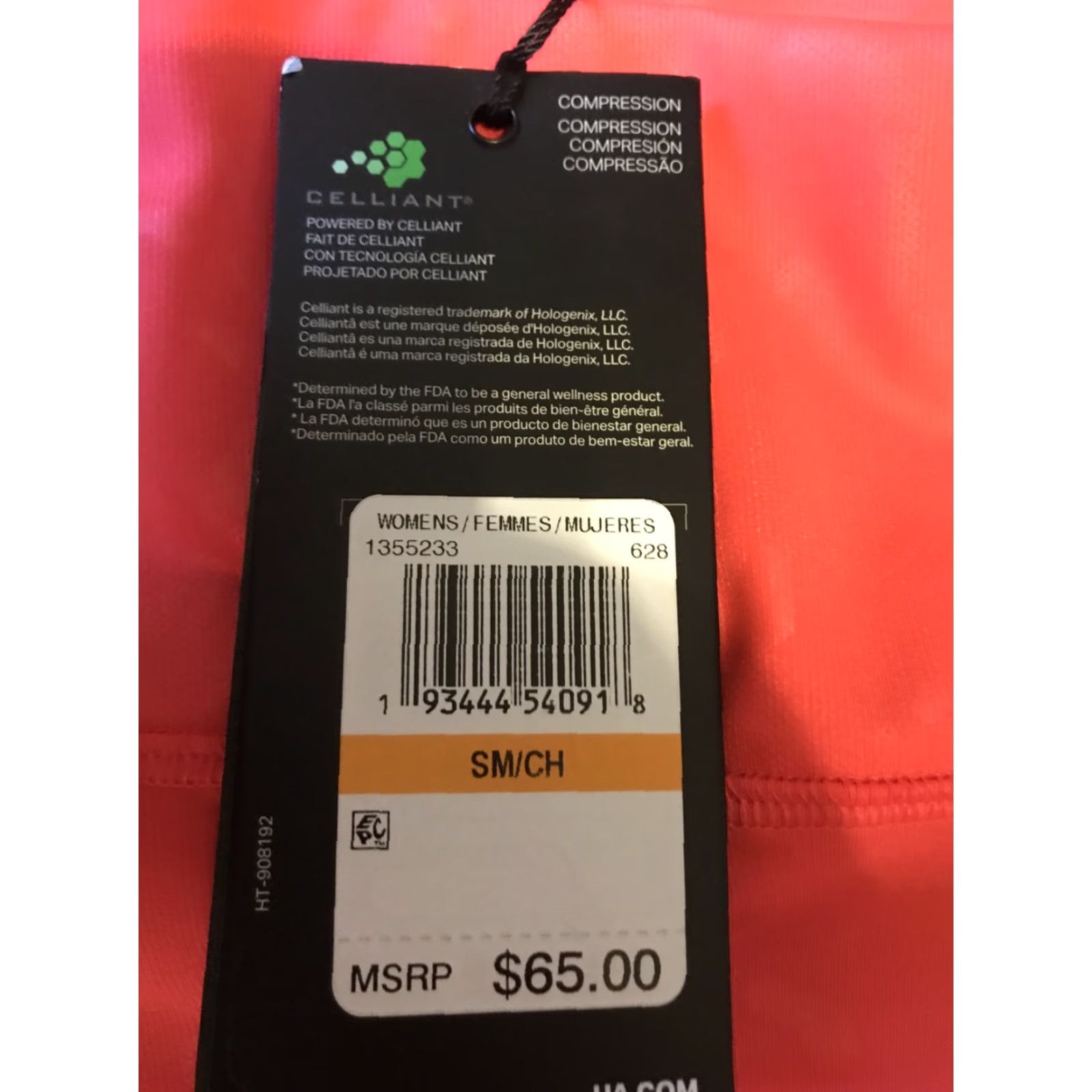 Under Armour VINTAGE UA Women's S Rush Crop Leggings Compression 1355233 Celliant Compression Size 28" / US 6 / IT 42 - 3 Thumbnail