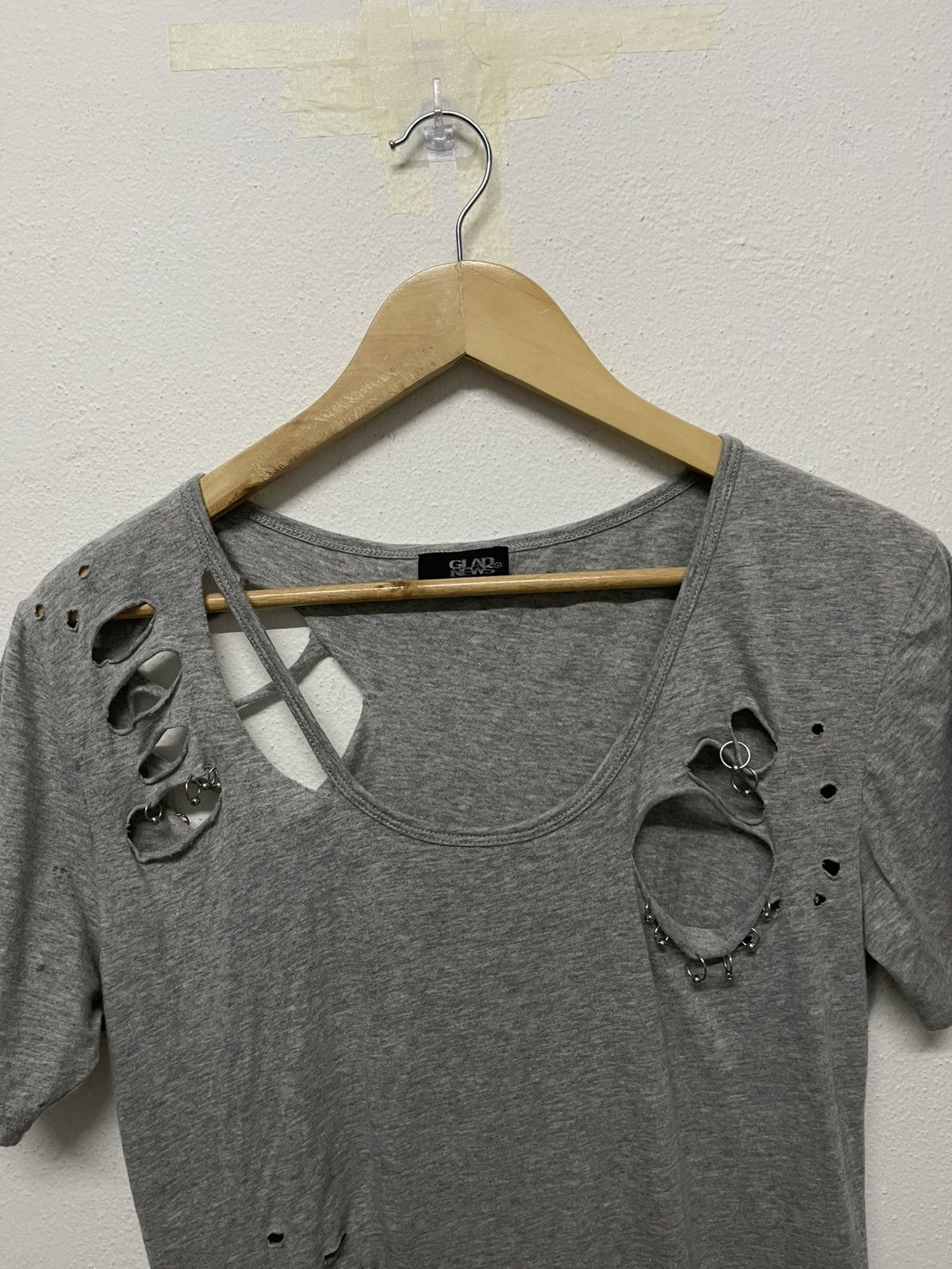 Japanese Brand × Seditionaries 2000s GLAD NEWS DISTRESSED DESIGN RARE Size M / US 6-8 / IT 42-44 - 5 Thumbnail