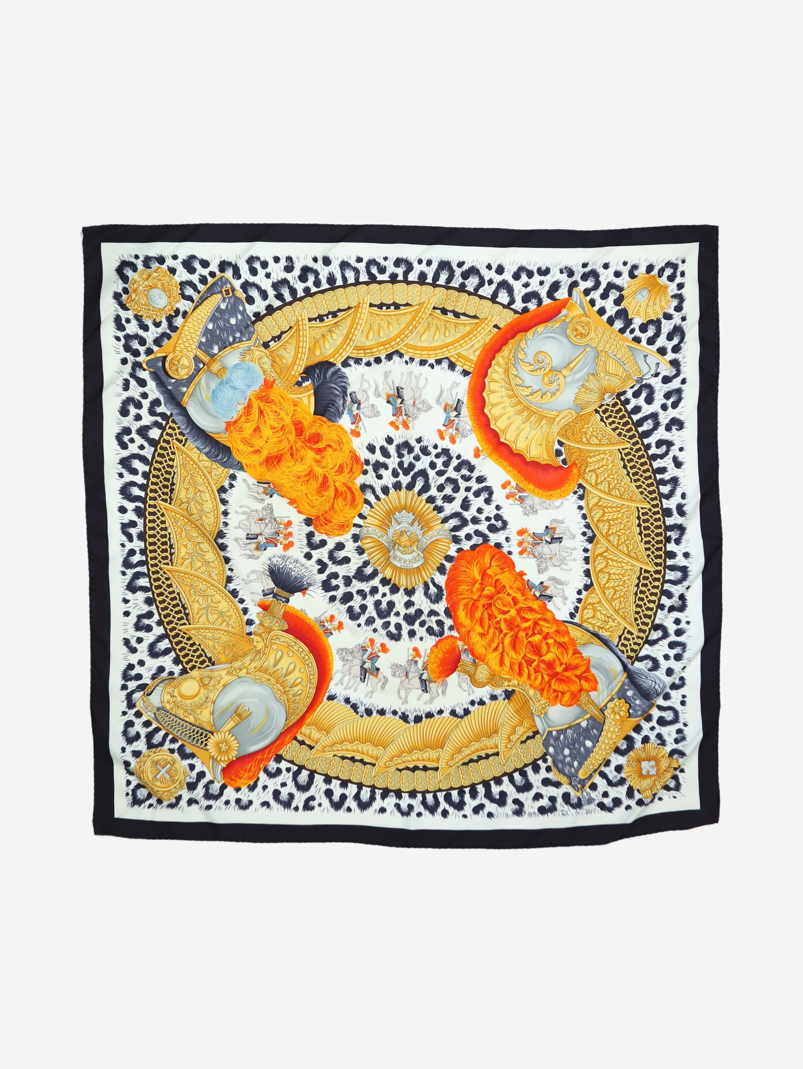 image of Hermes Animal Print Silk Scarf, Women's